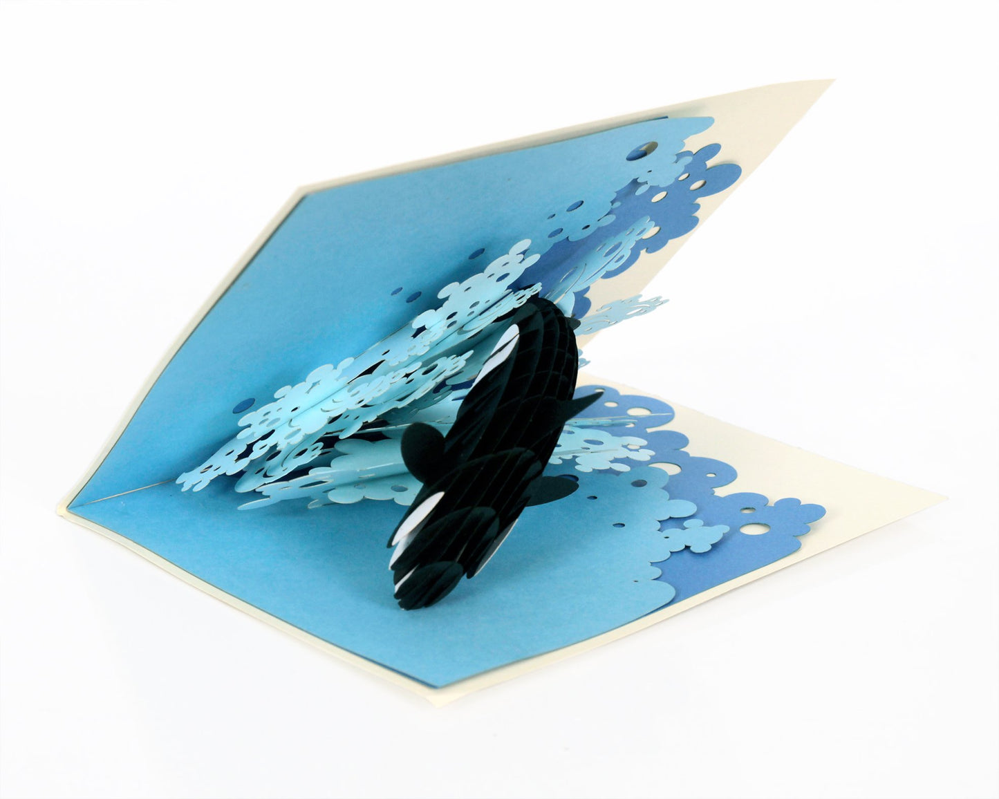 Tarjeta 3D Orca – Salto de libertad sobre las olas