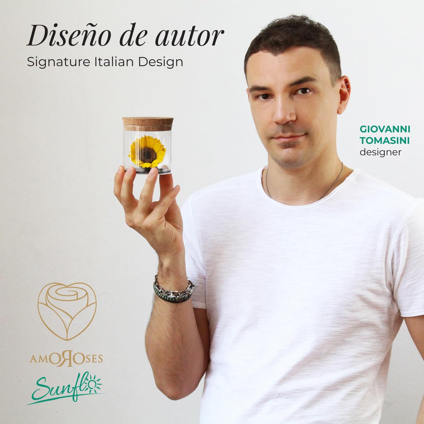 Girasol eterno – Flor natural estabilizada que no se marchita