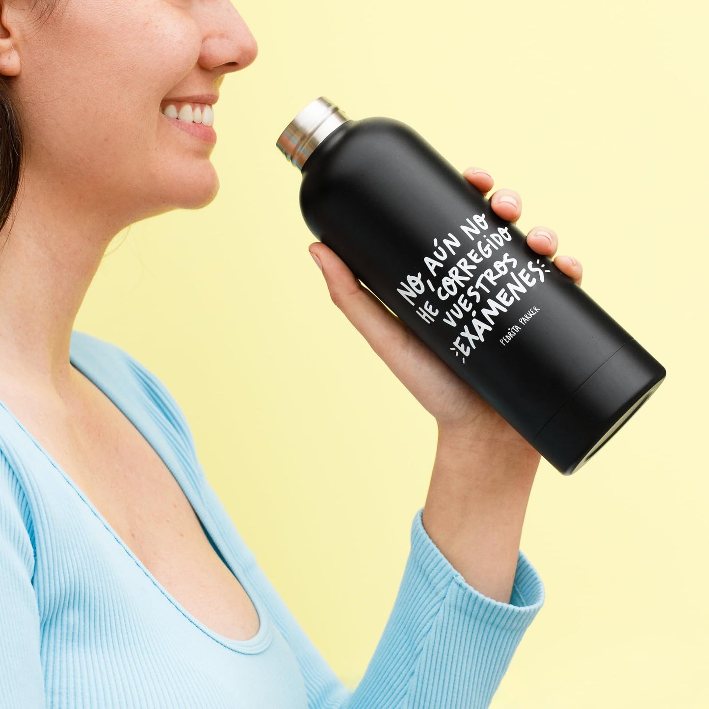 No, aún no he corregido – Botella térmica para profes sin tiempo (pero con estilo)
