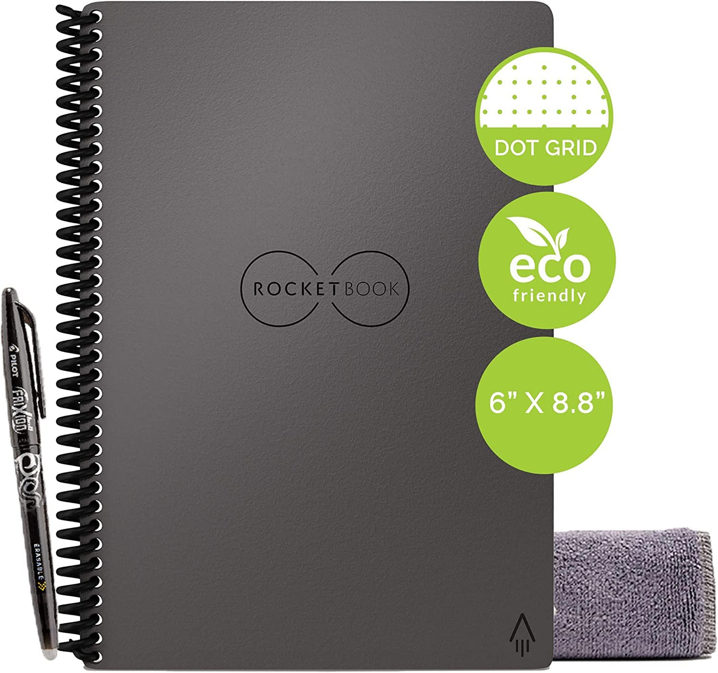 Cuaderno inteligente Rocketbook – Escribe, escanea, borra, repite