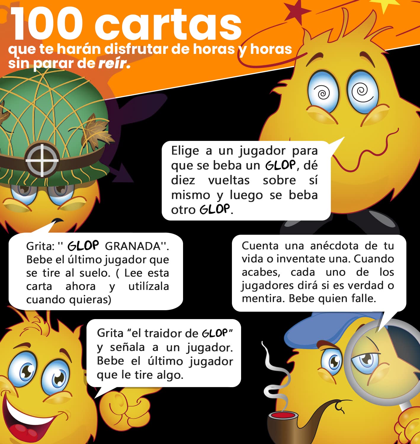 Glop Game – El juego de beber con 100 pruebas sin filtro