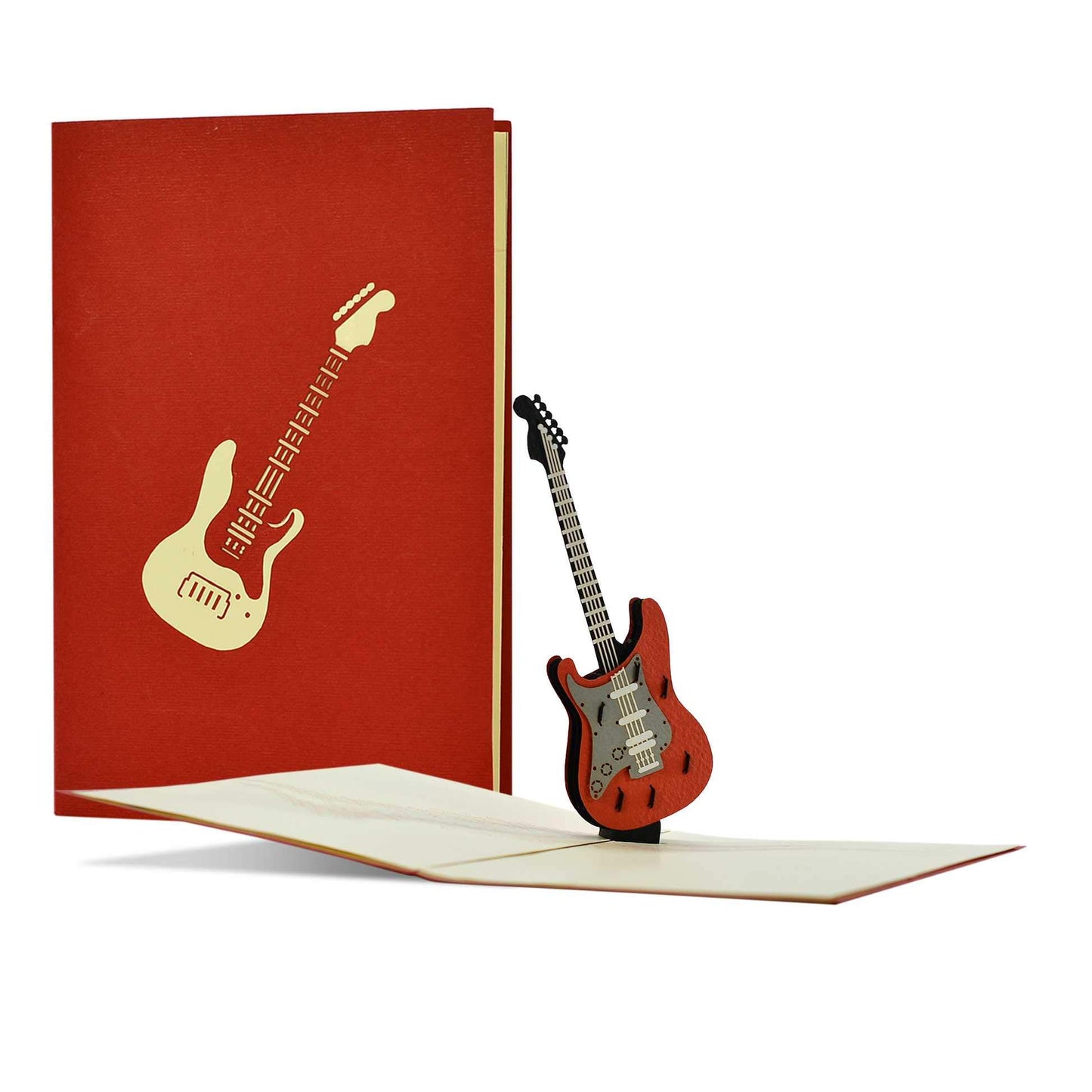 Tarjeta rockera 3D – Con guitarra eléctrica incluida