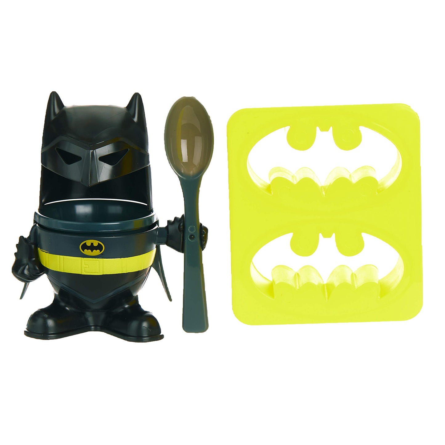 Batman Breakfast Set – Huevera + cuchara + capa de superhéroe