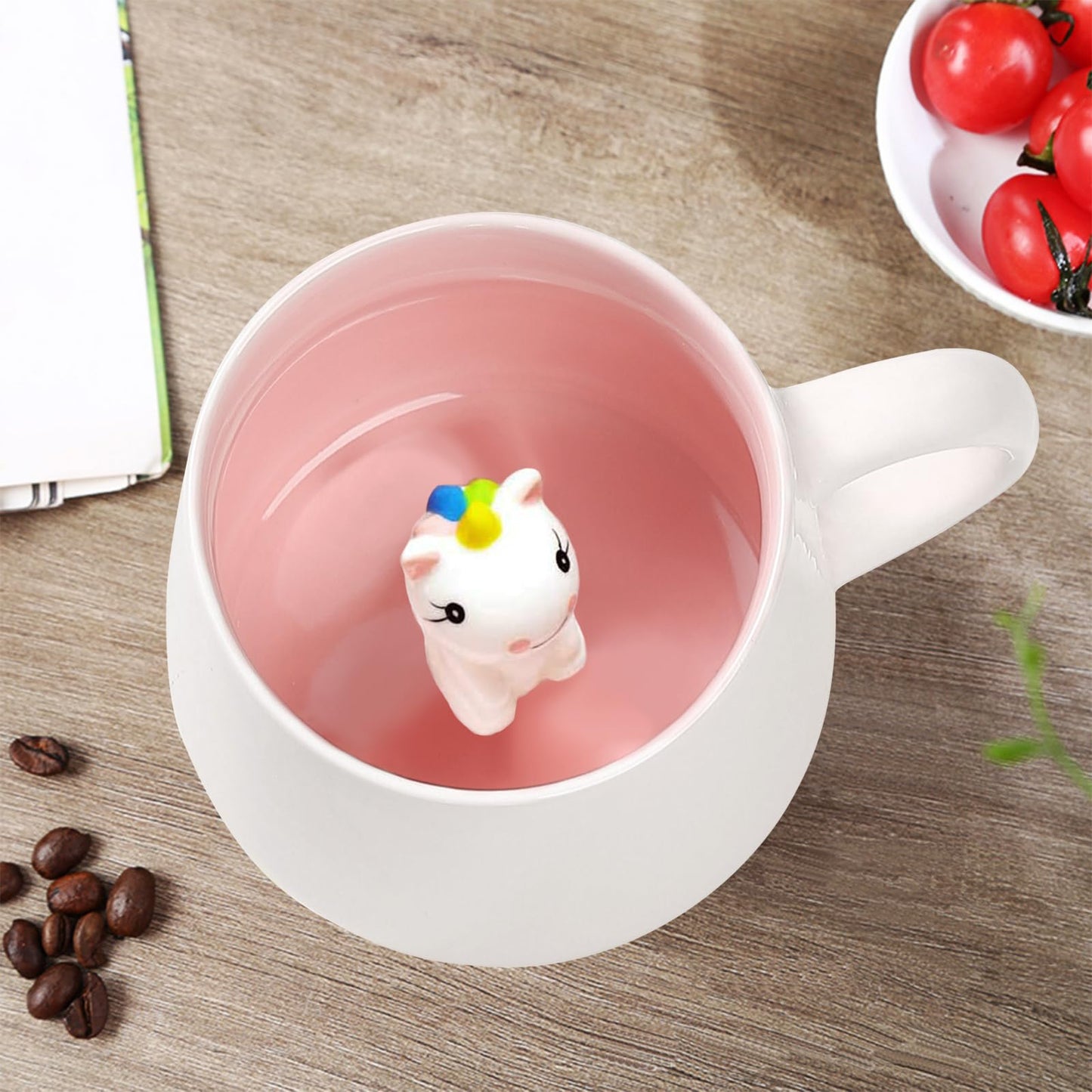 Taza cerámica con unicornio 3D – Magia en cada sorbo