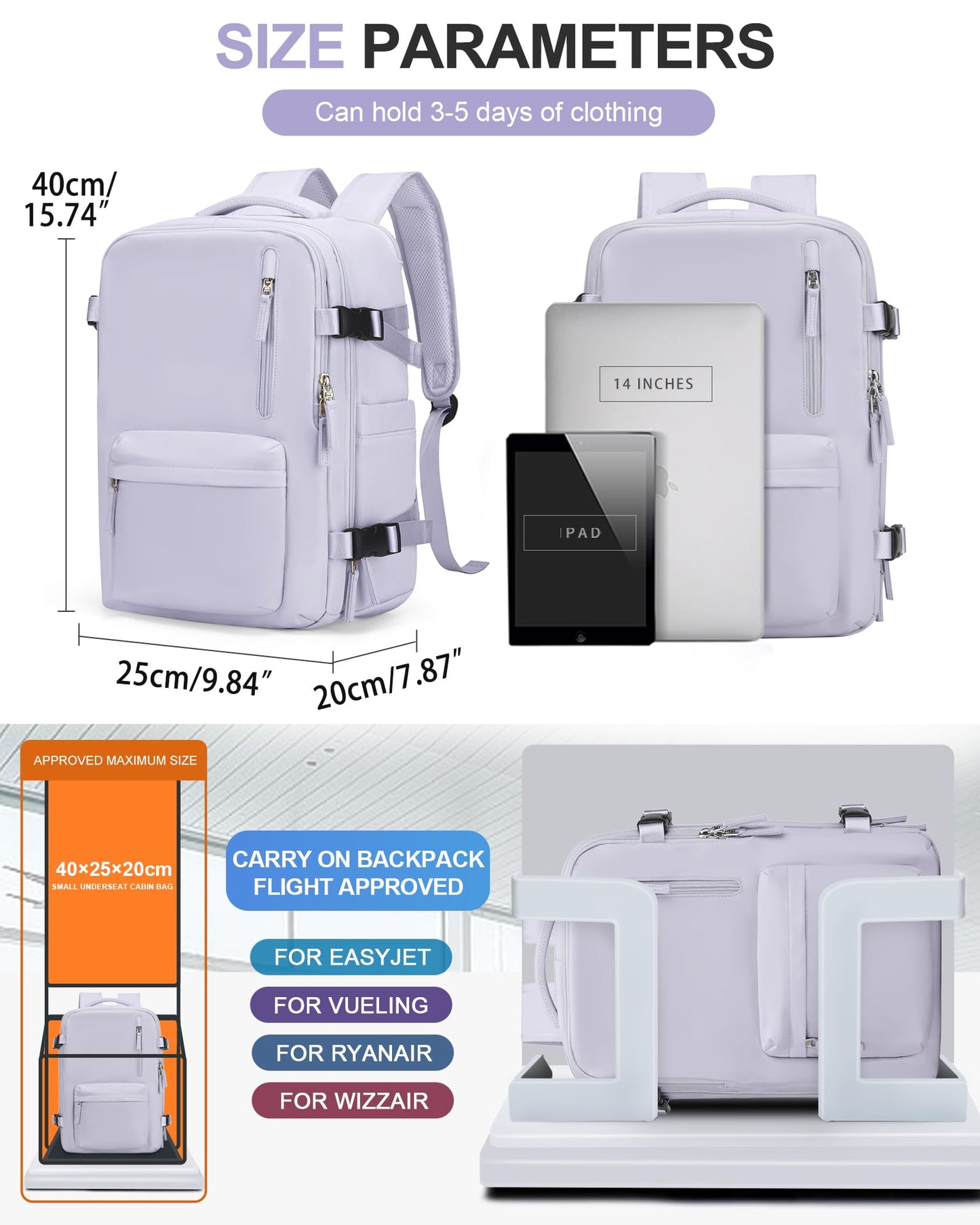 Mochila cabina antirrobo – Minimalismo viajero