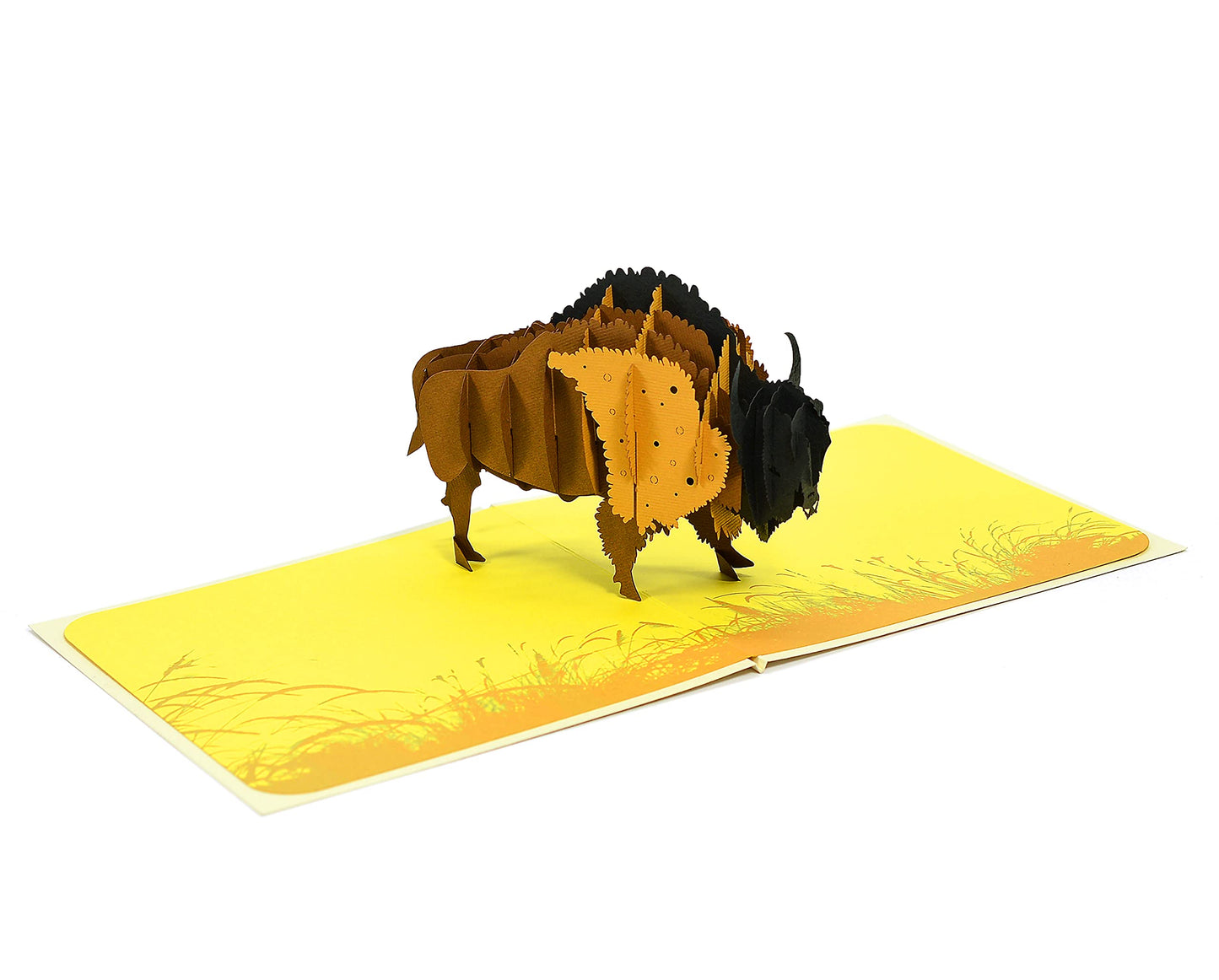 Tarjeta 3D Bisonte – Fuerza bruta con corazón noble
