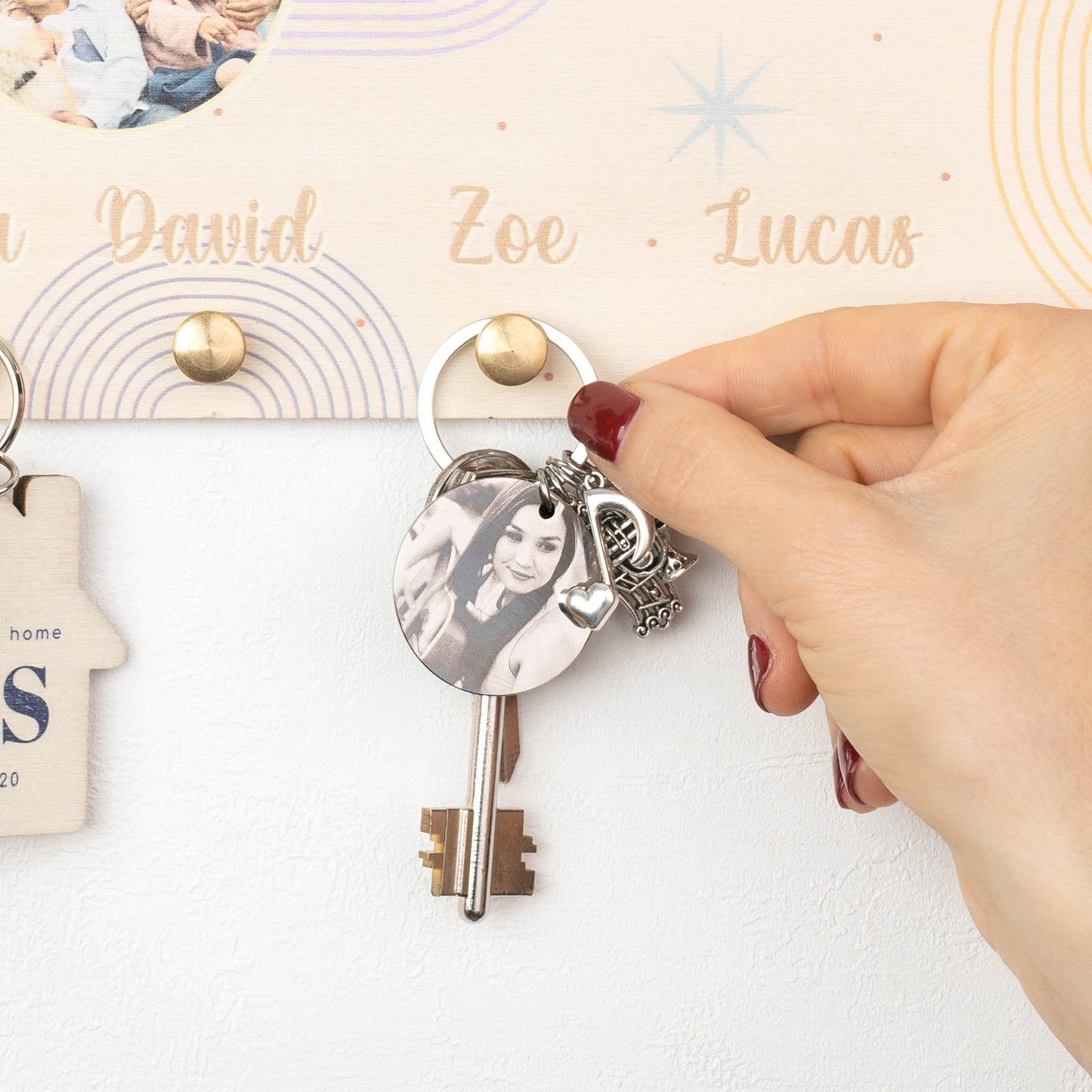 Llavero musical personalizado – Notas, ritmo y una foto especial