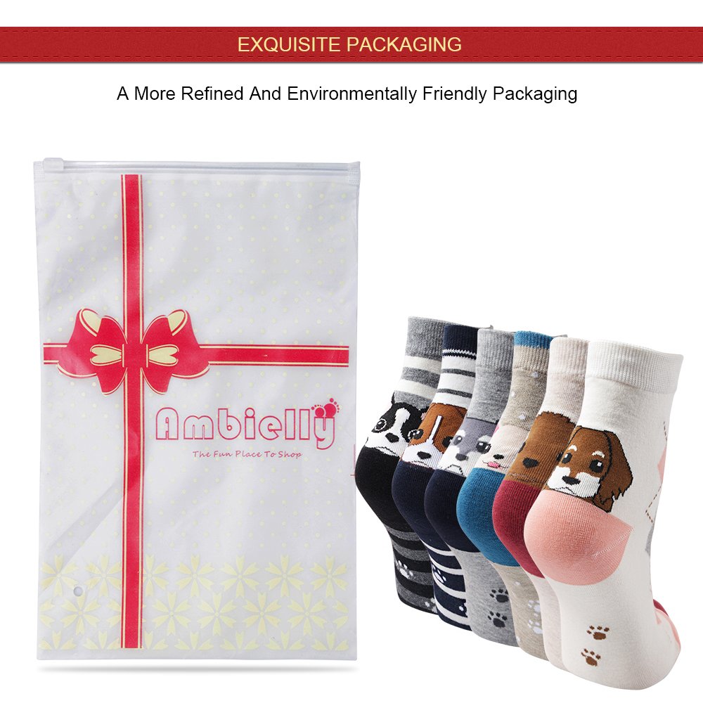 Setc calcetines perrunos – Calcetines con huellitas y perretes felices