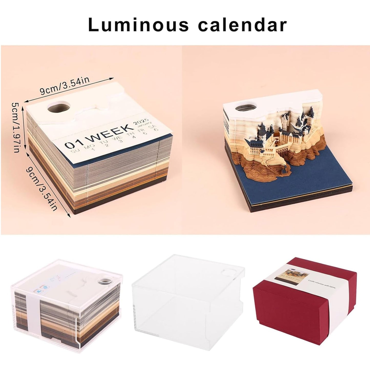 Calendario castillo 3D – Póster y agenda con fantasía