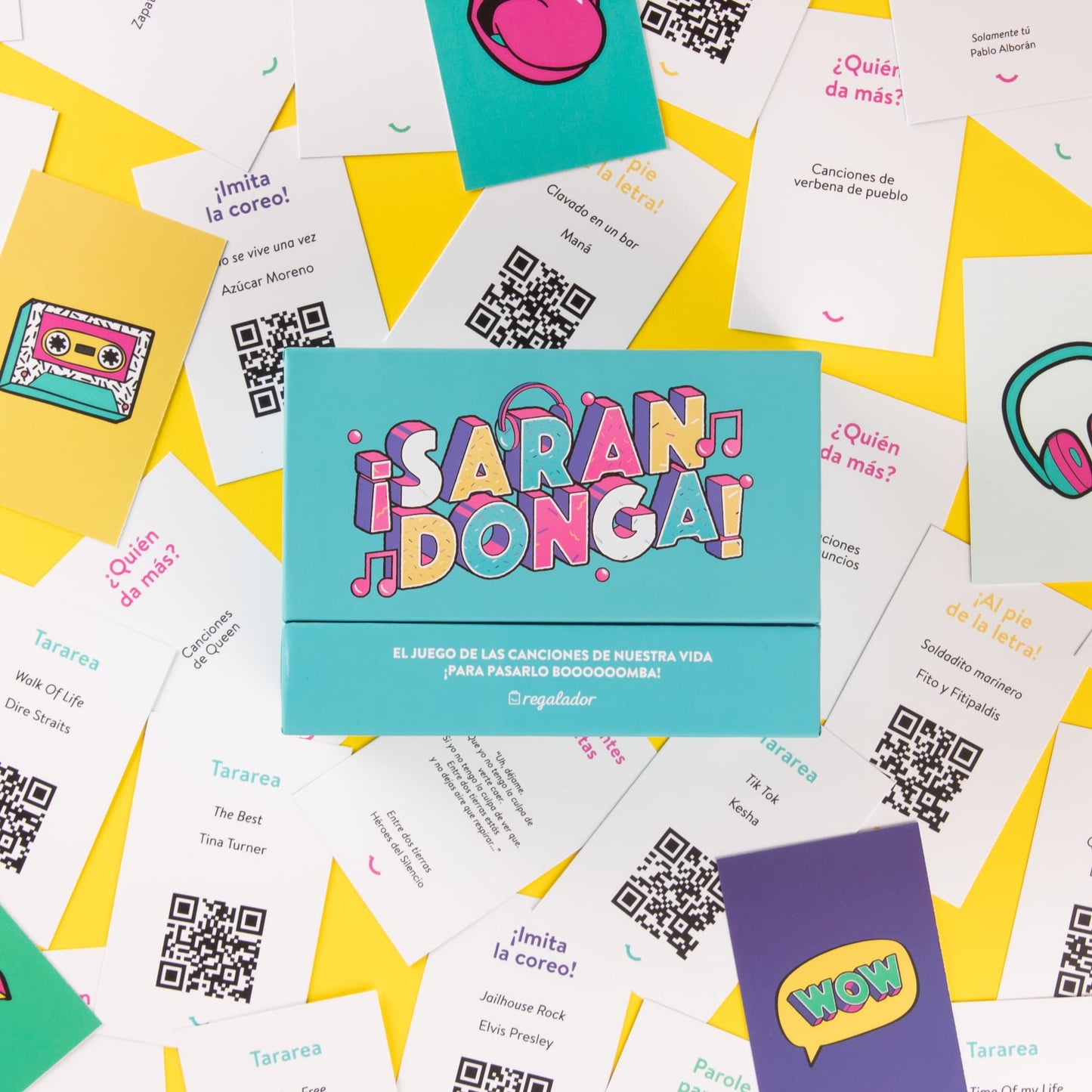 Sarandonga + Juego de Confesiones – Pack musical y sinvergüenzas