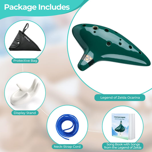 Ocarina del Tiempo Cerámica – Melodías de Hyrule en tus Manos