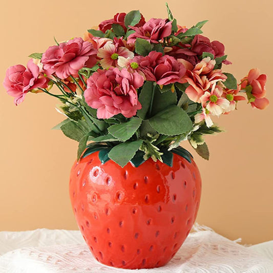Florero fresa – Un toque dulce y decorativo para tu salón