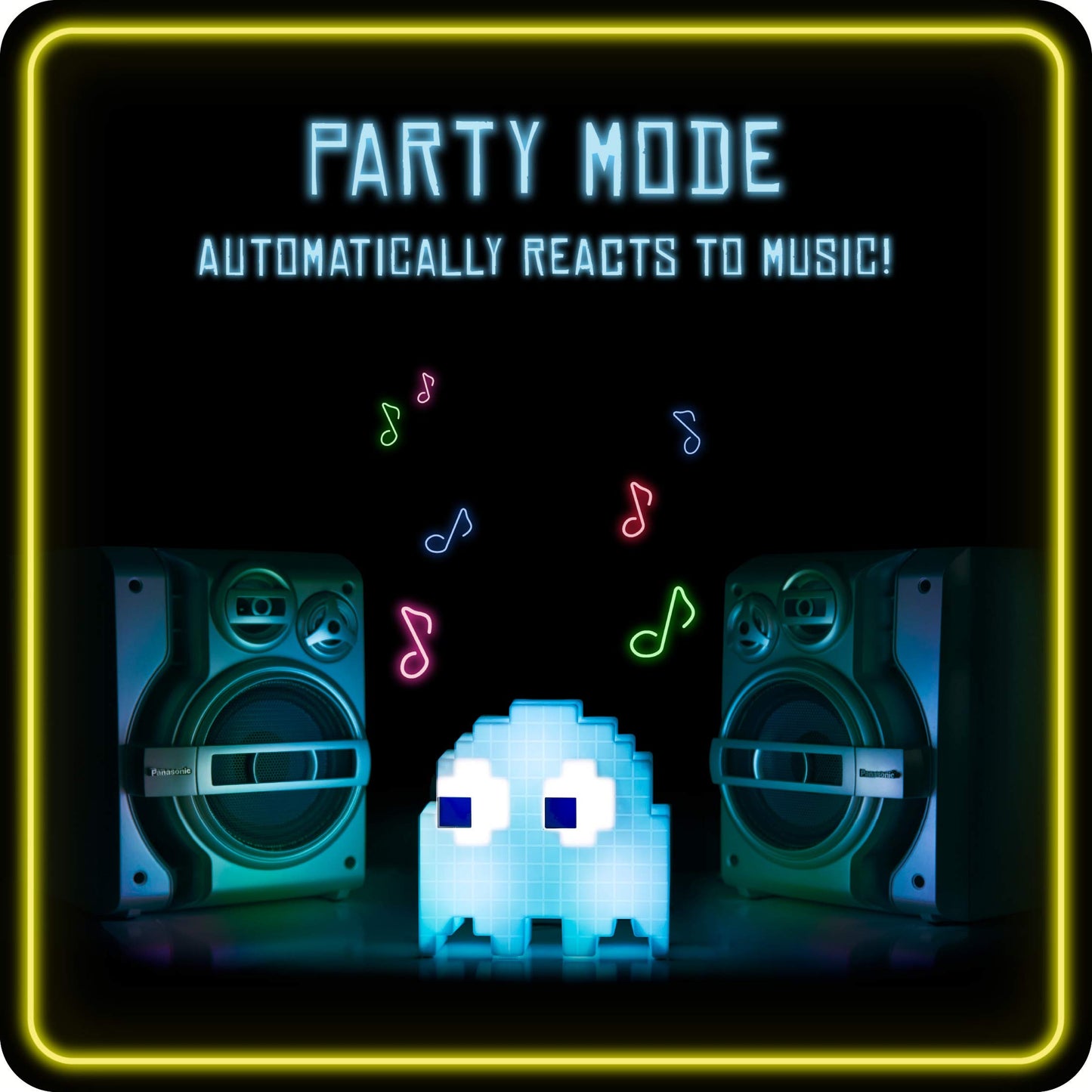 Lámpara fantasmas Pac-Man – Luz LED que baila al ritmo del juego