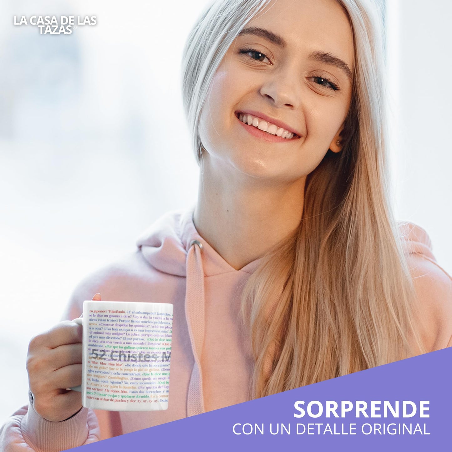 Taza 52 chistes malos – humor absurdo para empezar el día