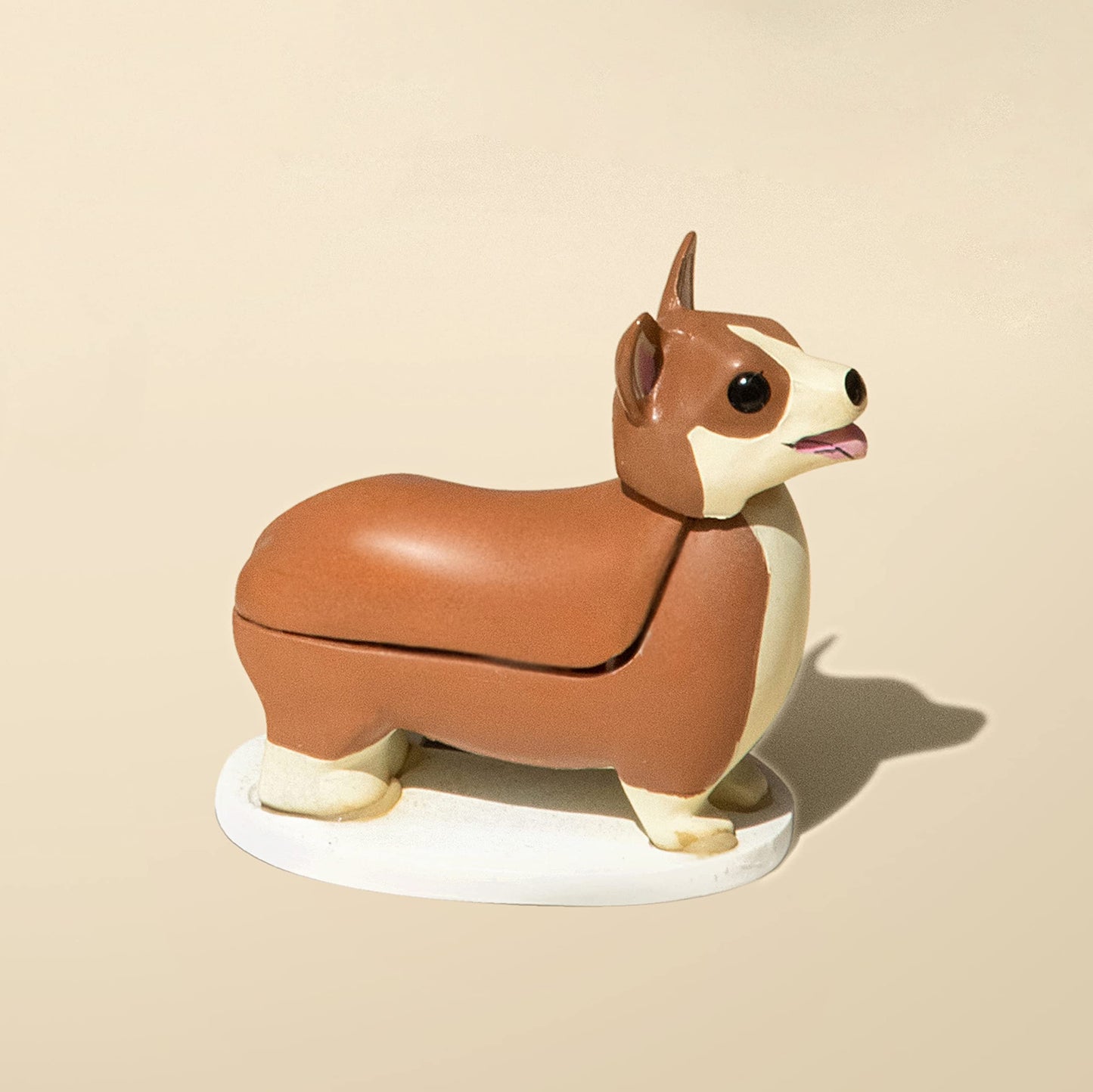 Perro corgi solar – Mueve la cabeza con energía adorable