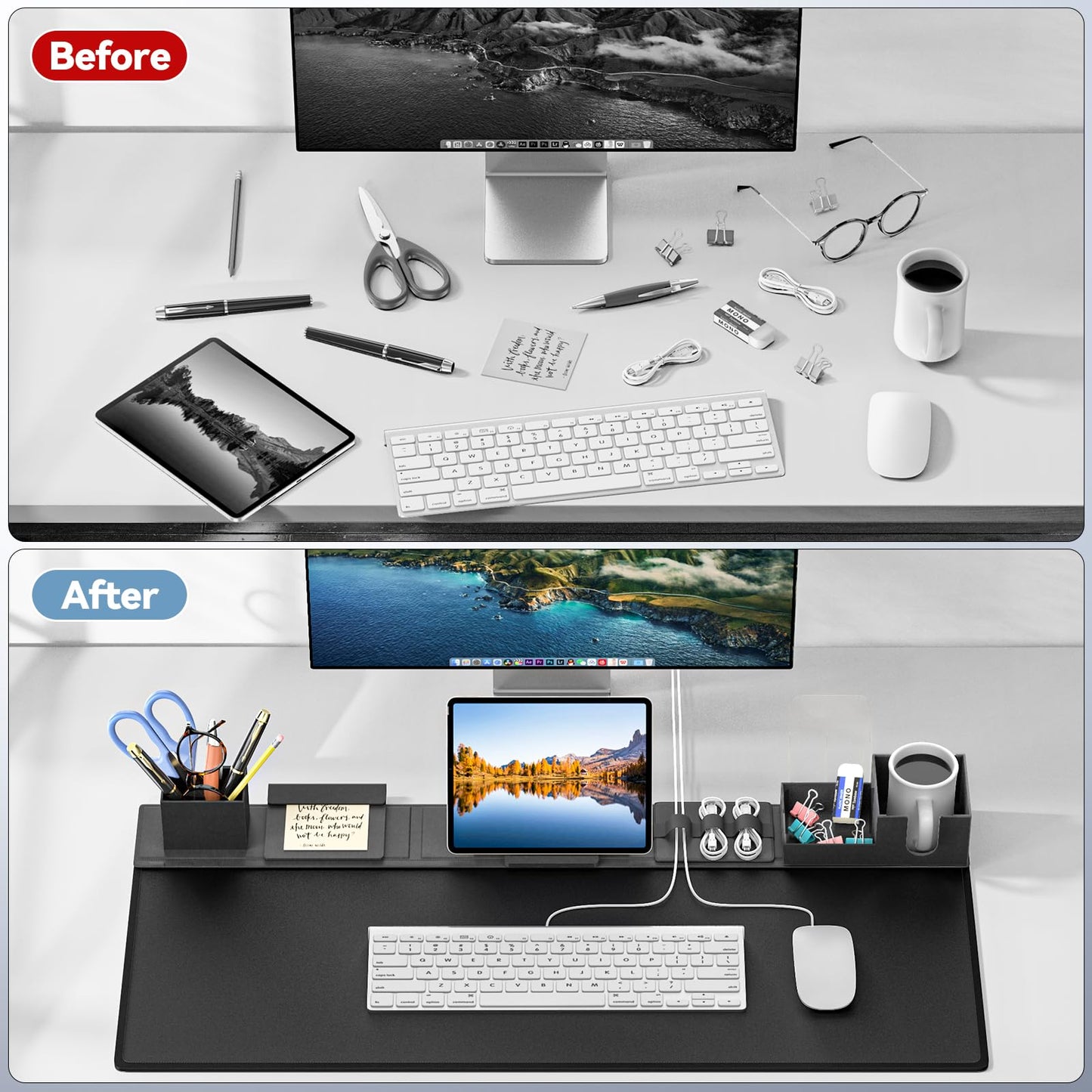 Alfombrilla premium – Organiza tu escritorio con estilo