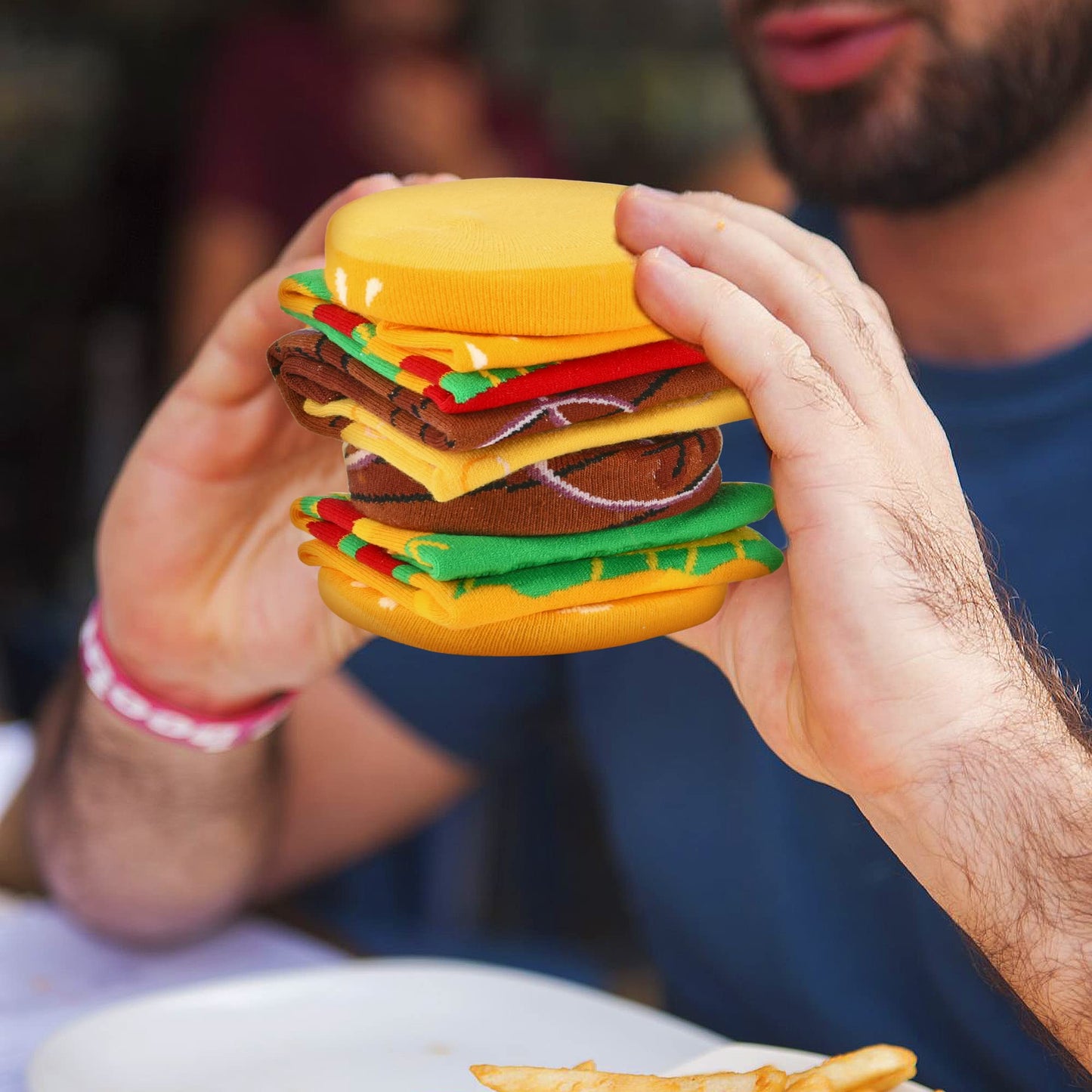 Calcetines hamburguesa – Fast food en tus tobillos
