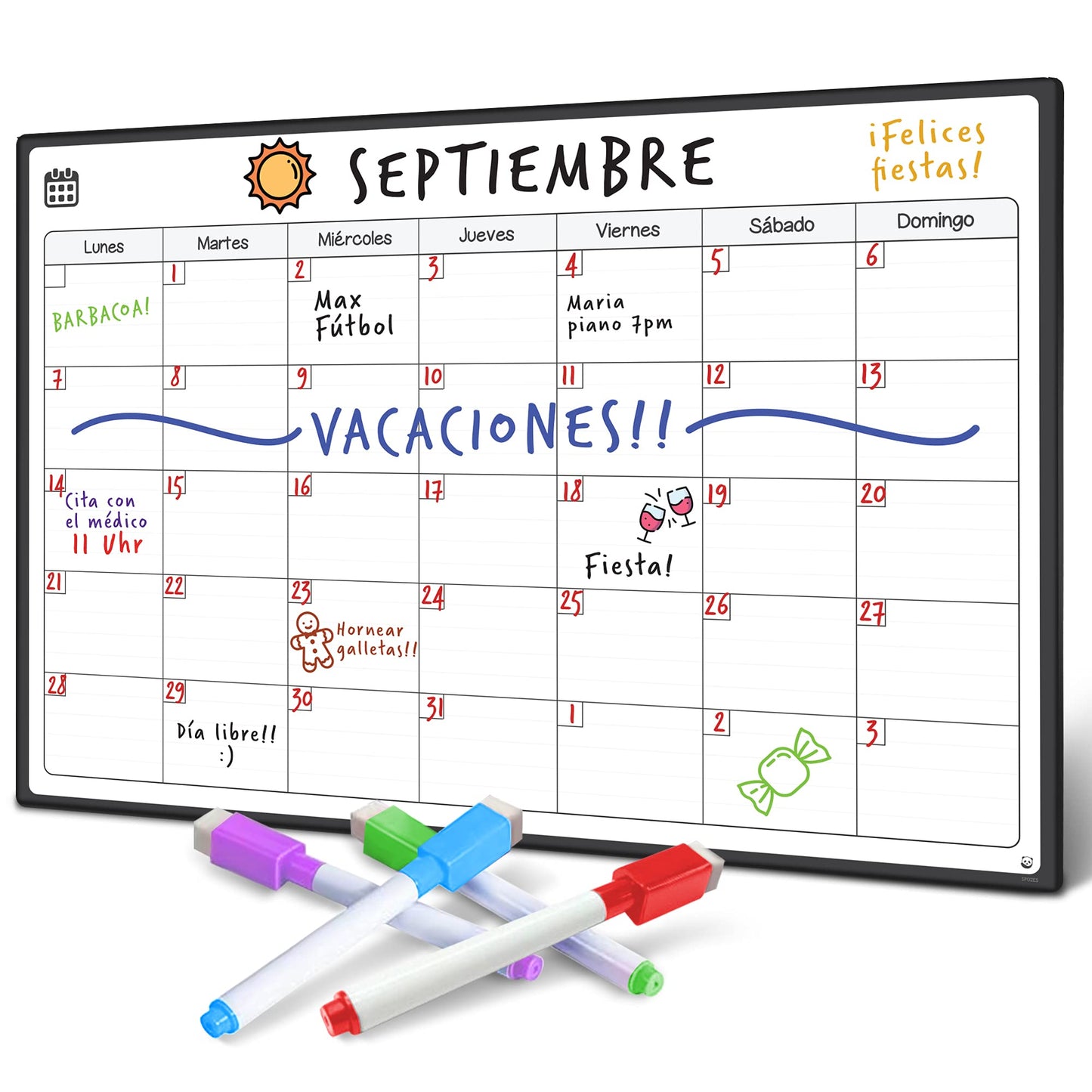 Calendario magnético – Fechas claras, cabeza ordenada