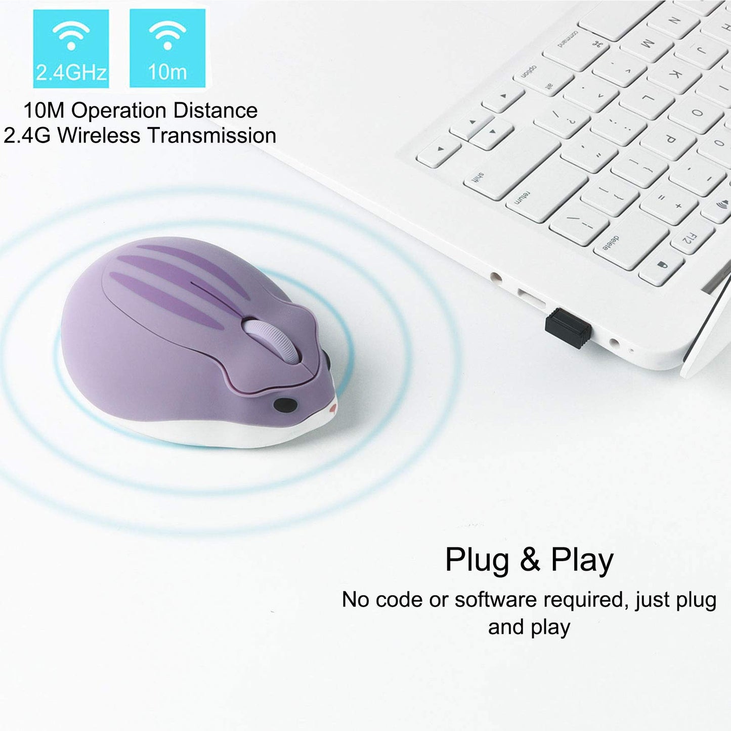 Mini ratón inalámbrico hámster – Tan mono como funcional