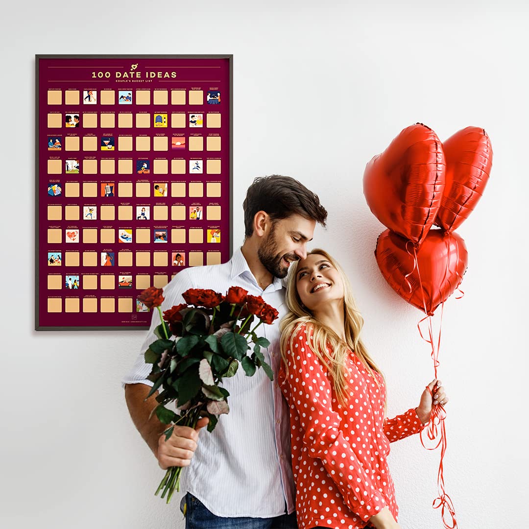 100 planes románticos– Póster para rascar en pareja
