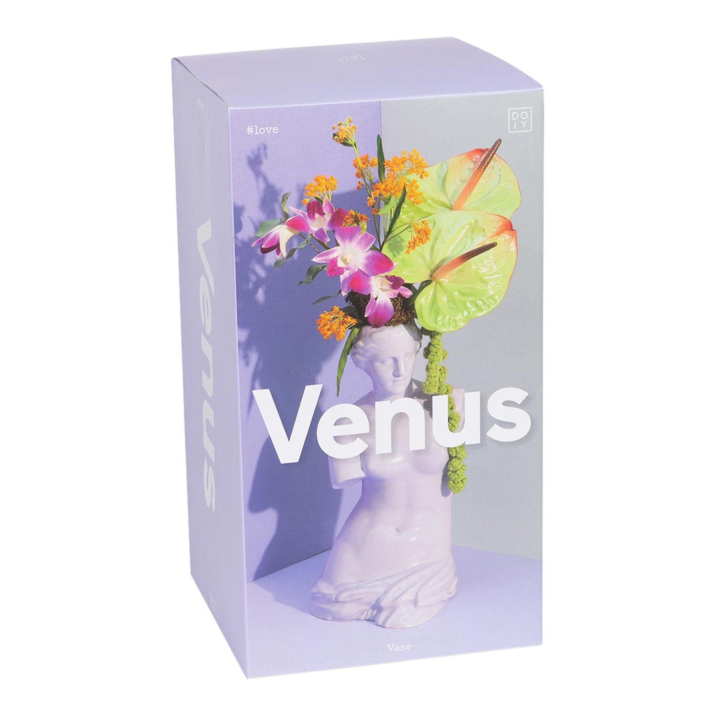 Jarrón Venus lila – Flores con toque mitológico
