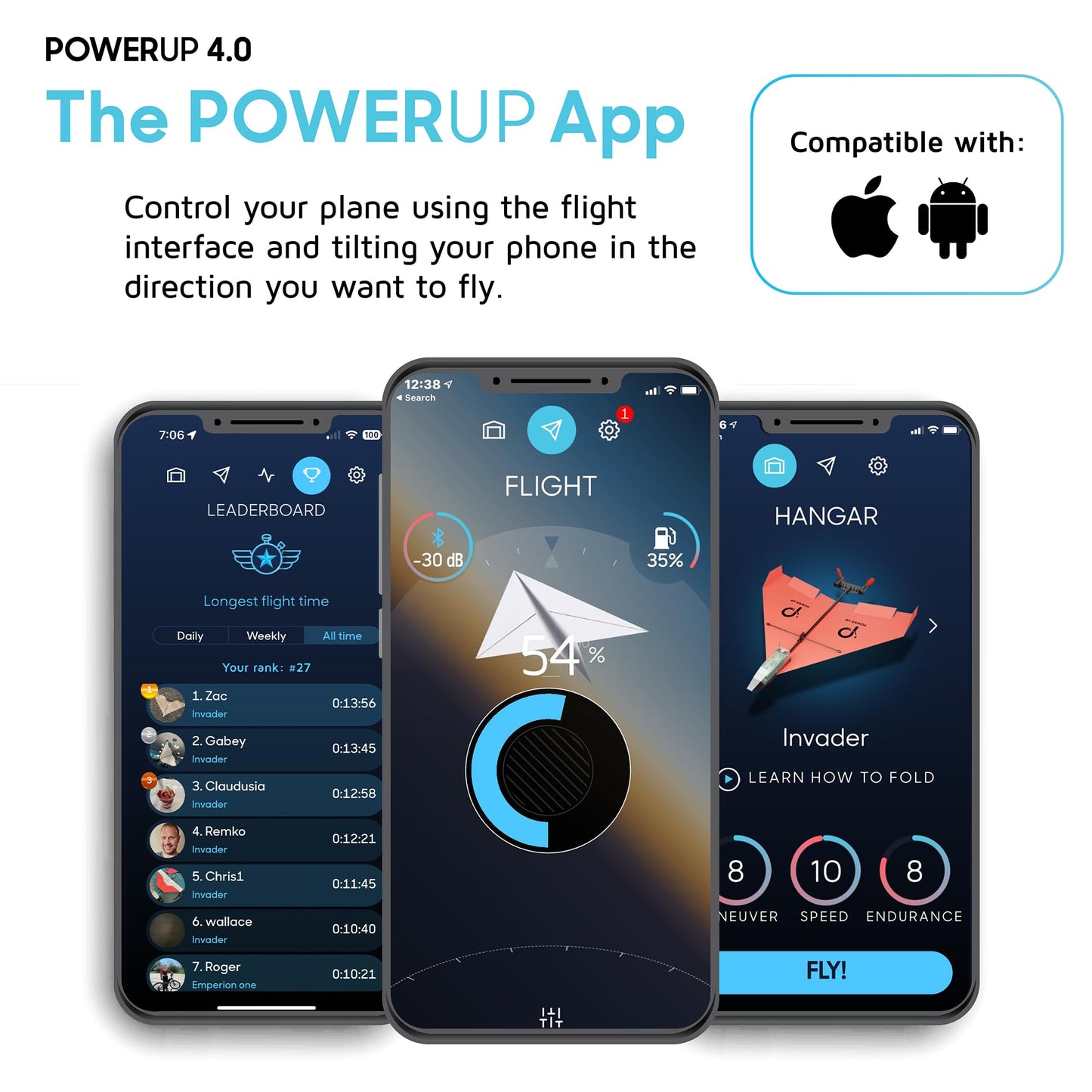 PowerUp 4.0 – Aviones de papel con motor y app