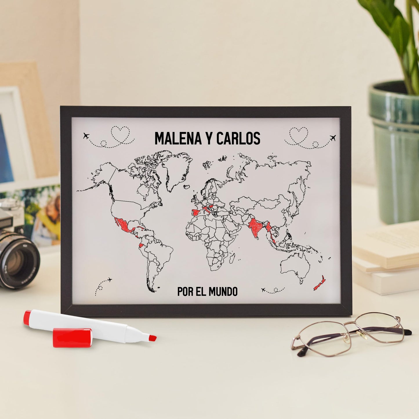 Mapa viajero personalizado – Marca tu historia país a país