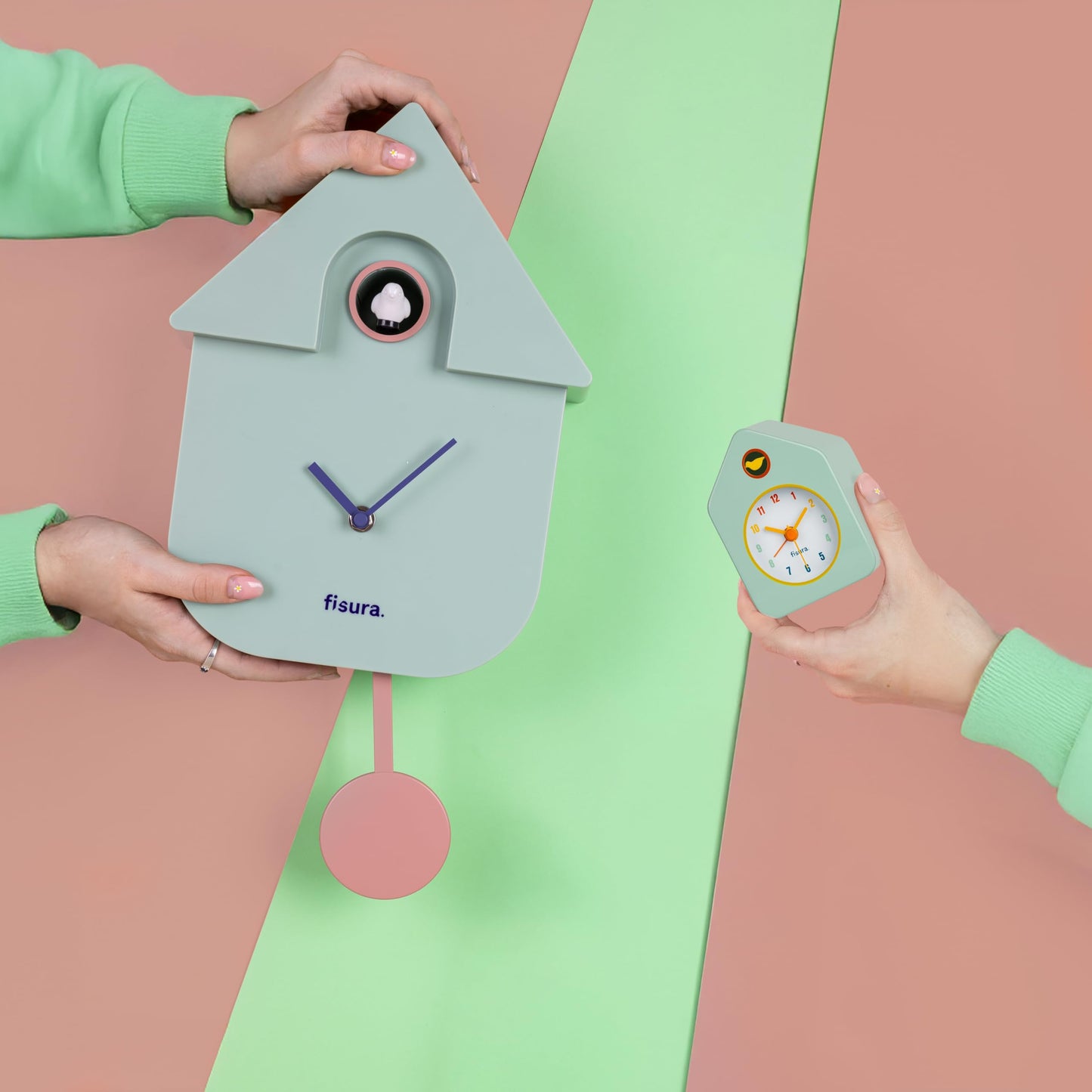 Mini despertador casita – Verde que te quiero fuera de la cama