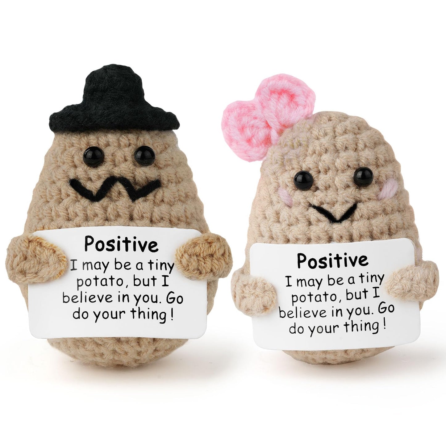 Mini pareja patata positiva – Dos muñecos con buena vibra