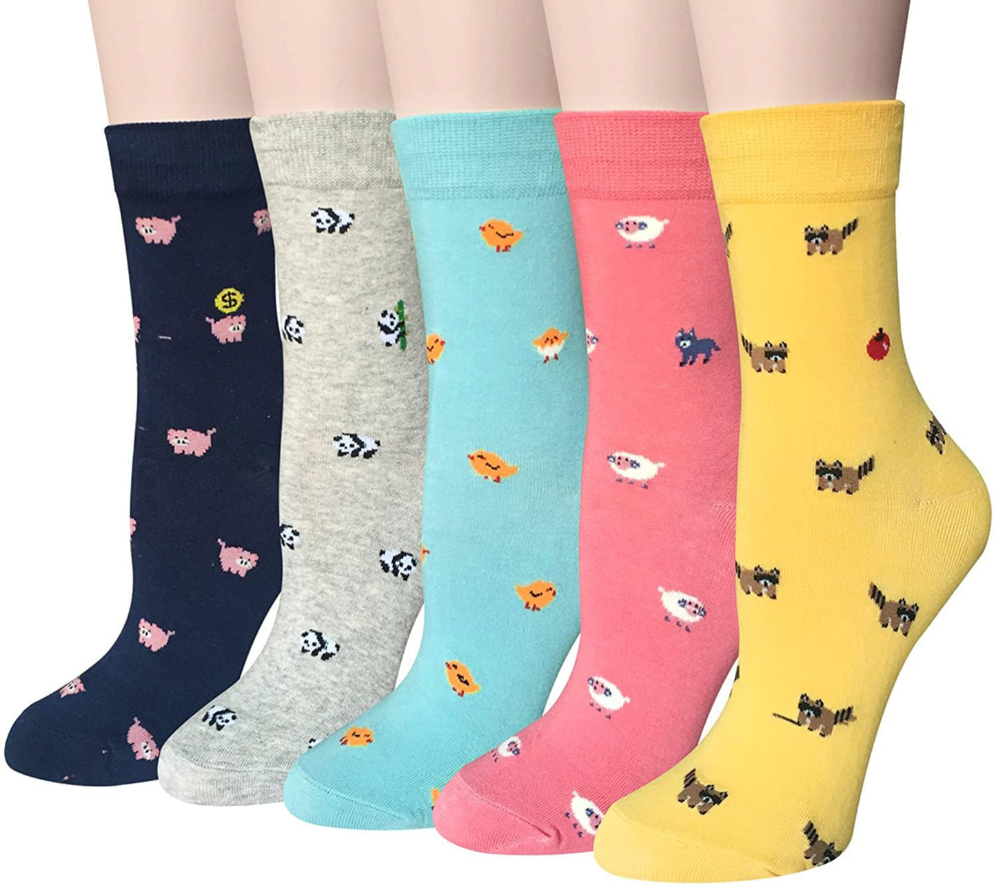 Calcetines con animales pixel – Un zoológico en 8 bits
