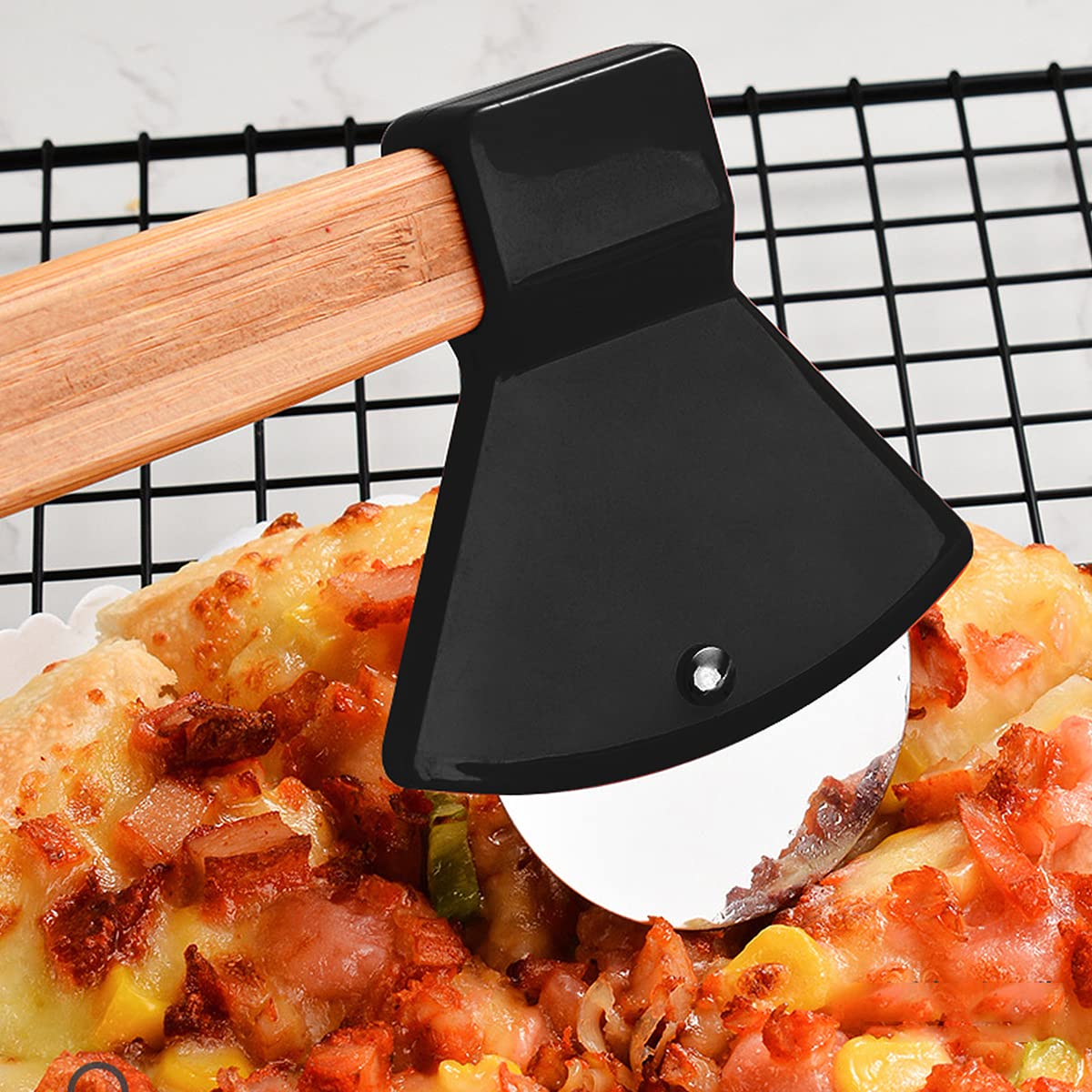 Cortapizza hacha – Parte la masa como un leñador