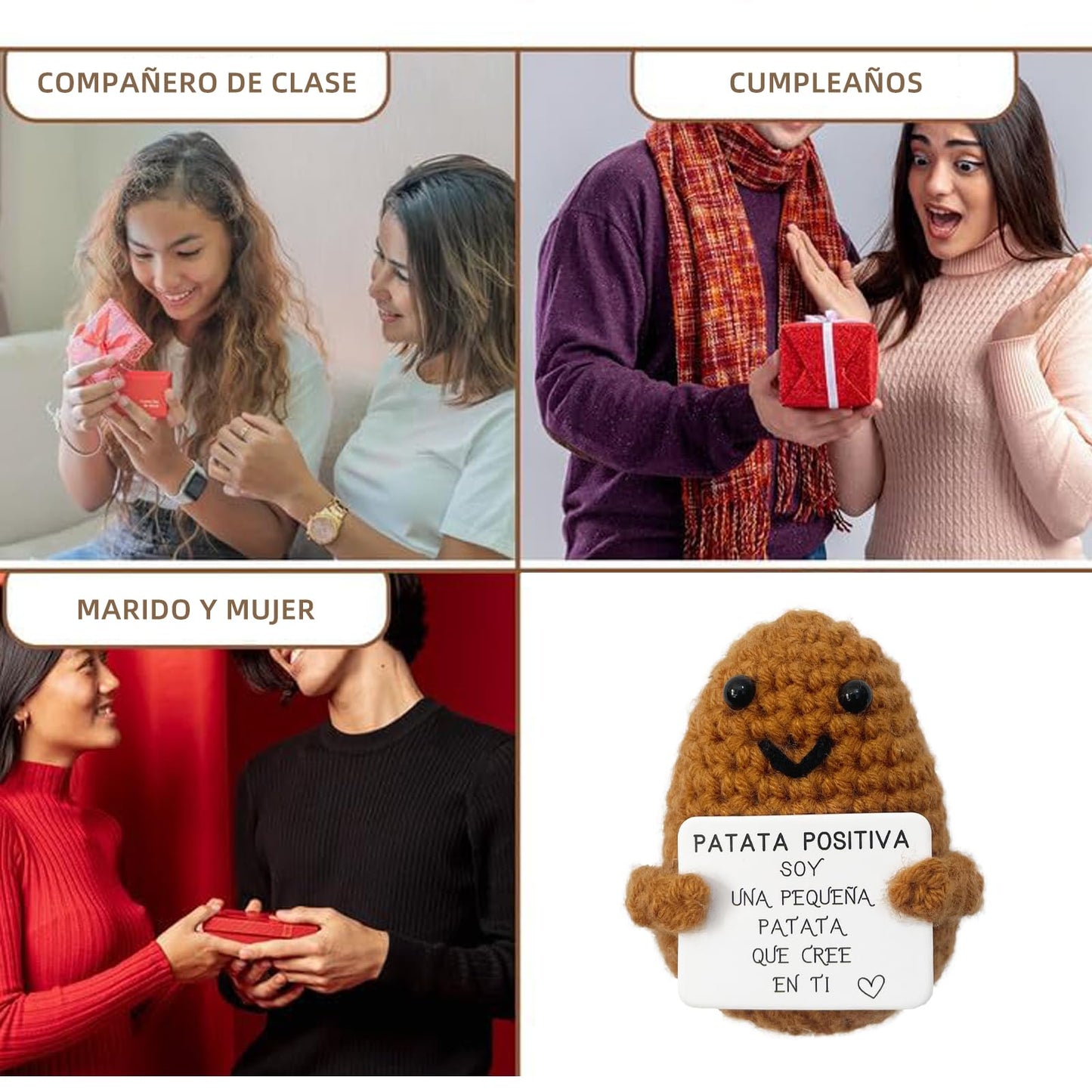 Patata positiva – Mensajes felices en una patata