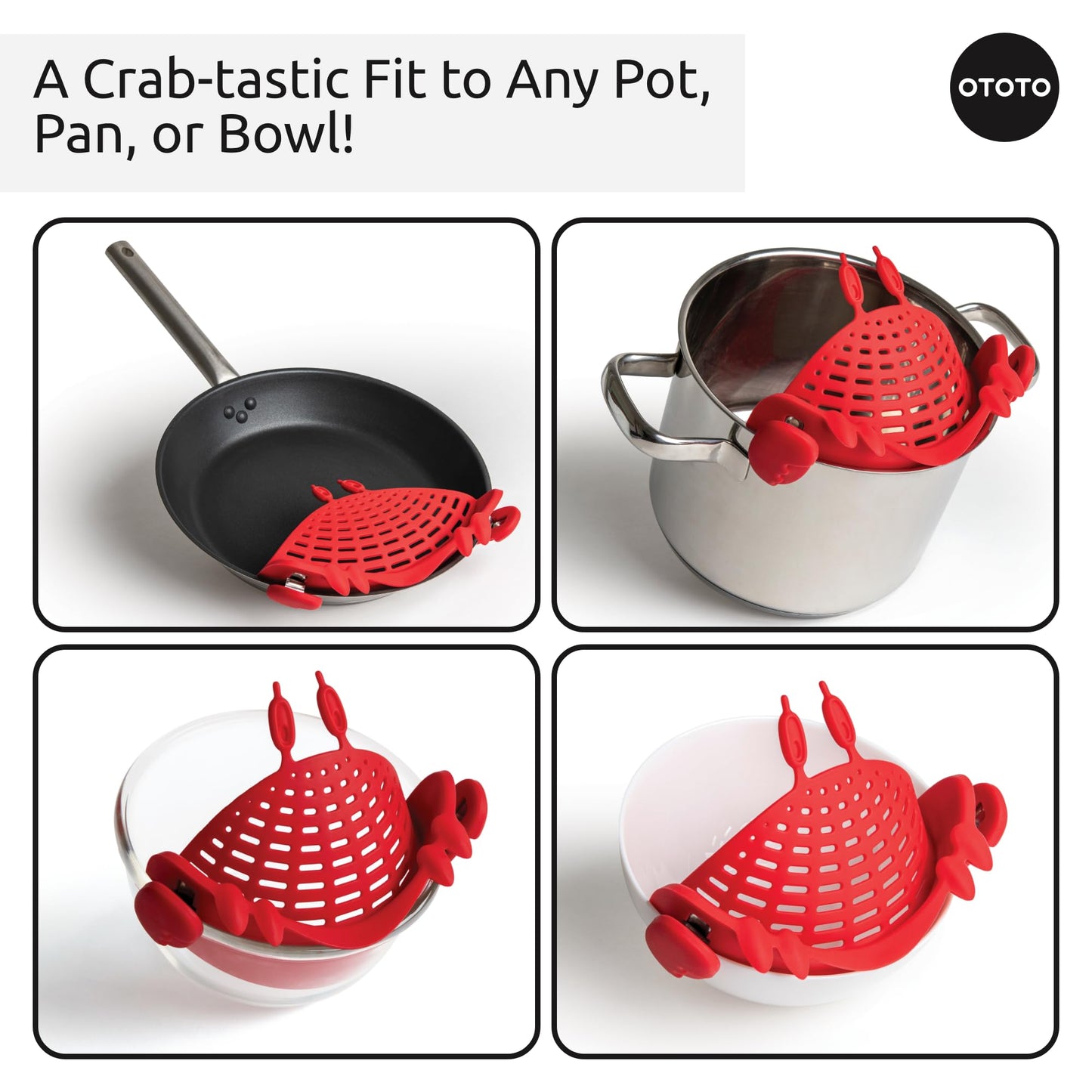 Colador Crabby – El cangrejo que atrapa la pasta al vuelo
