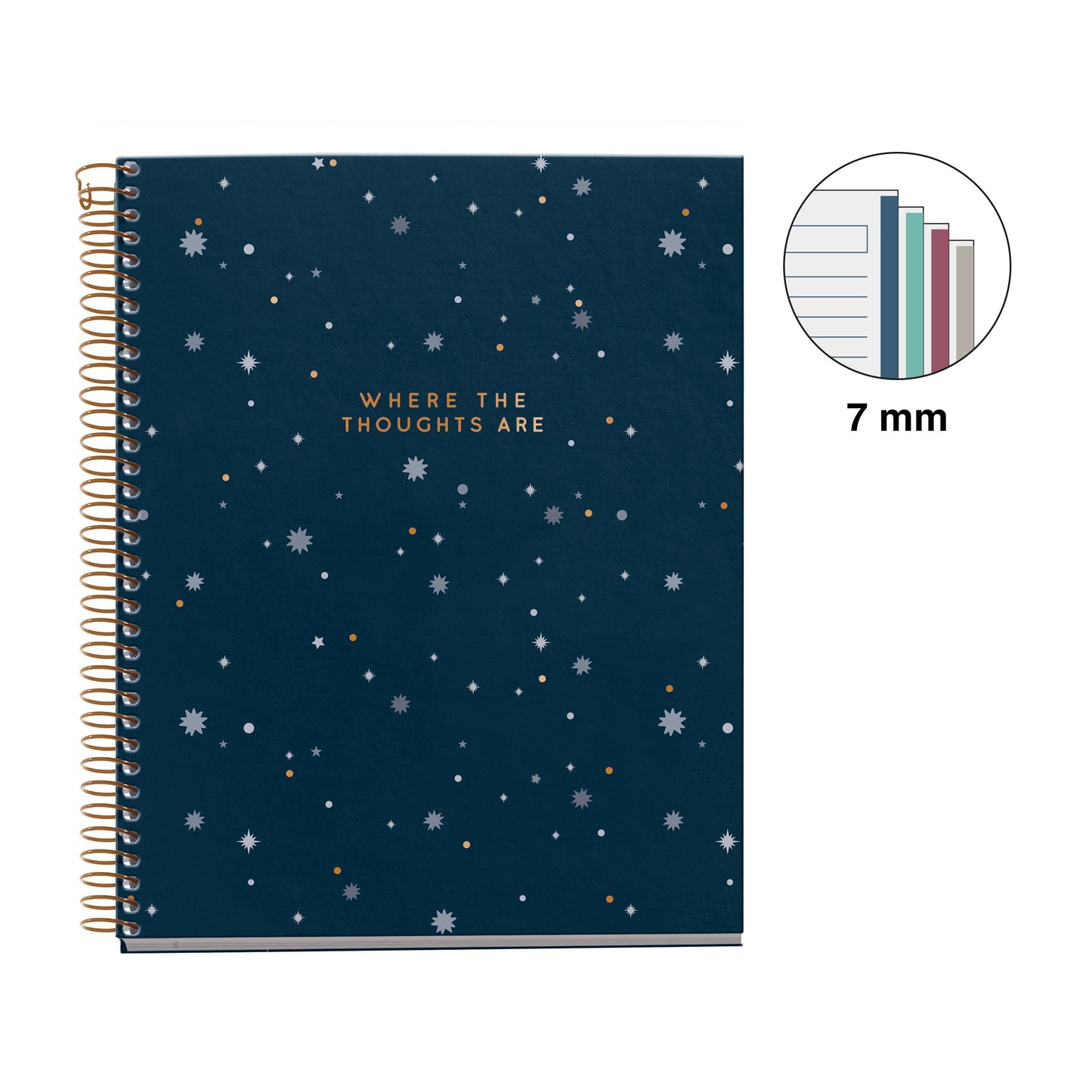 Libreta “Where the thoughts are” – Escribe entre estrellas