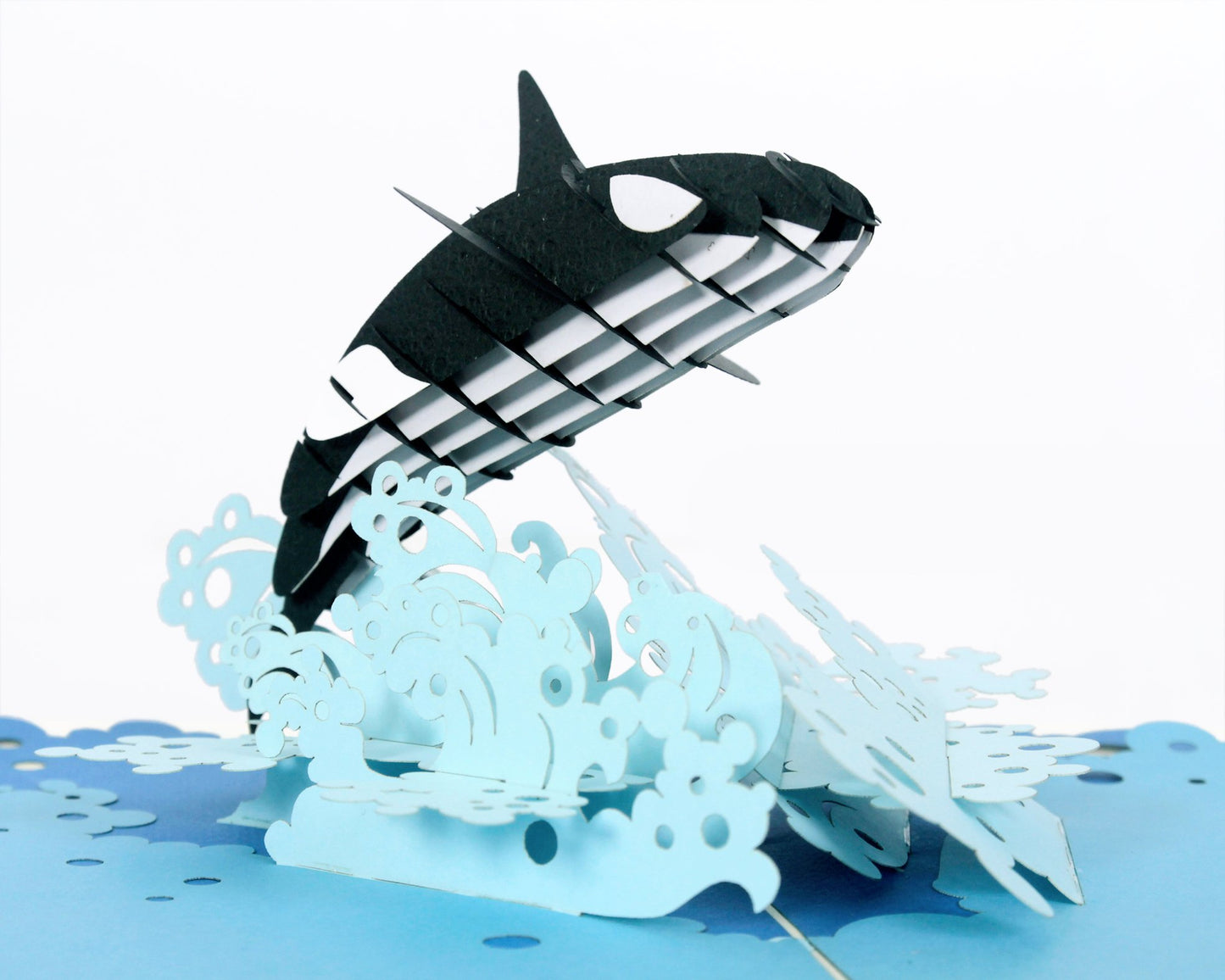 Tarjeta 3D Orca – Salto de libertad sobre las olas
