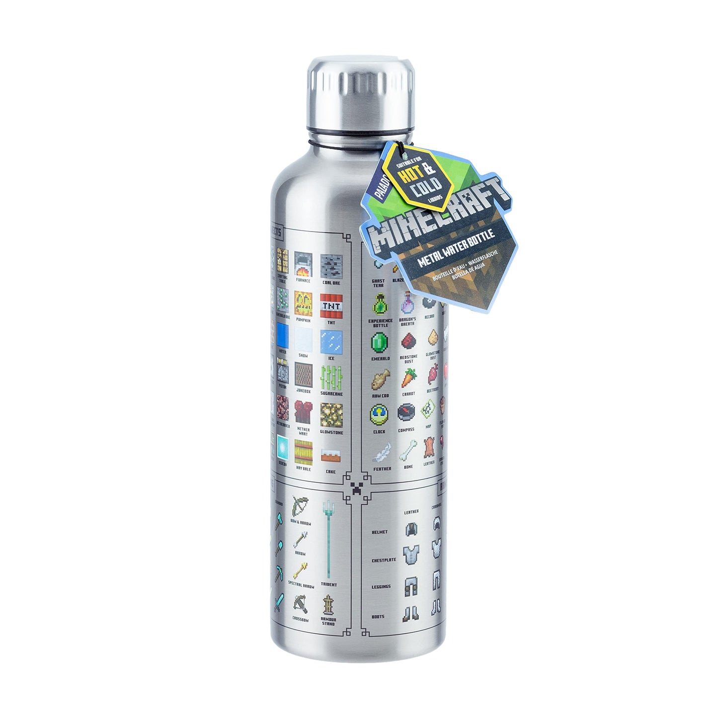 Botella acero Minecraft – Hidratación oficial del mundo cúbico