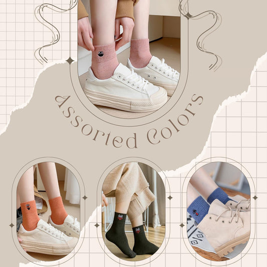 Calcetines con caras bordadas – Ríete con cada paso