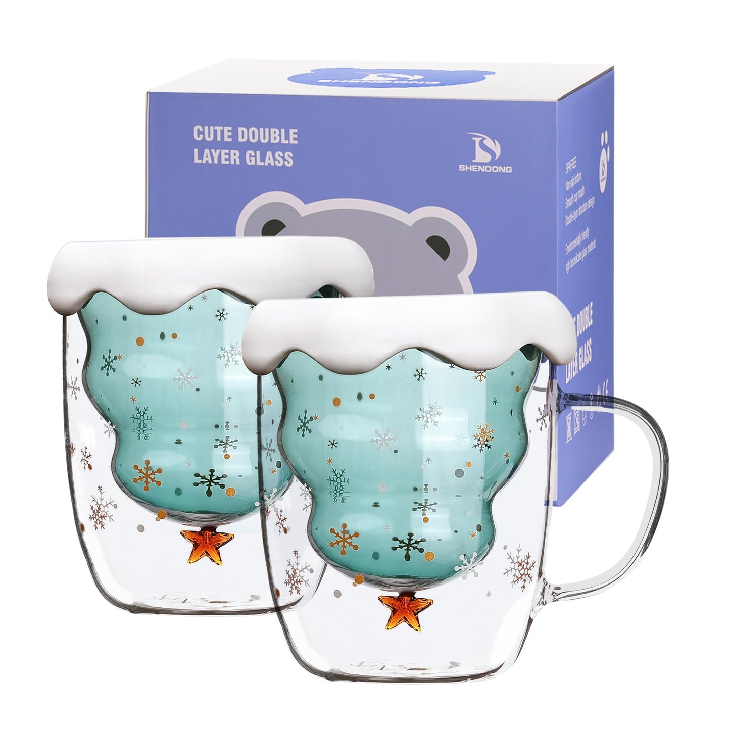 Tazas árbol de navidad – Diseño navideño con tapa incluida