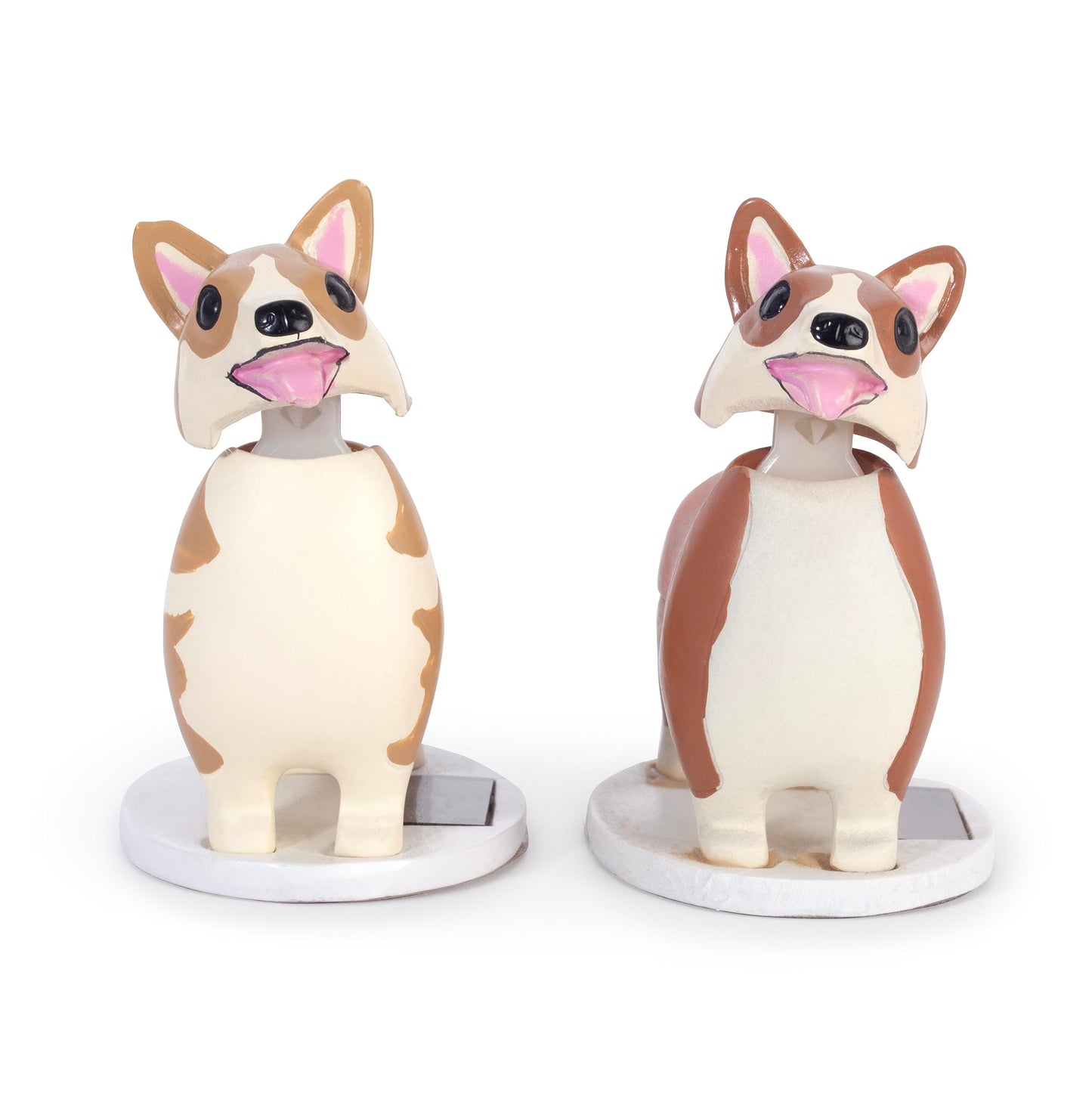 Perro corgi solar – Mueve la cabeza con energía adorable