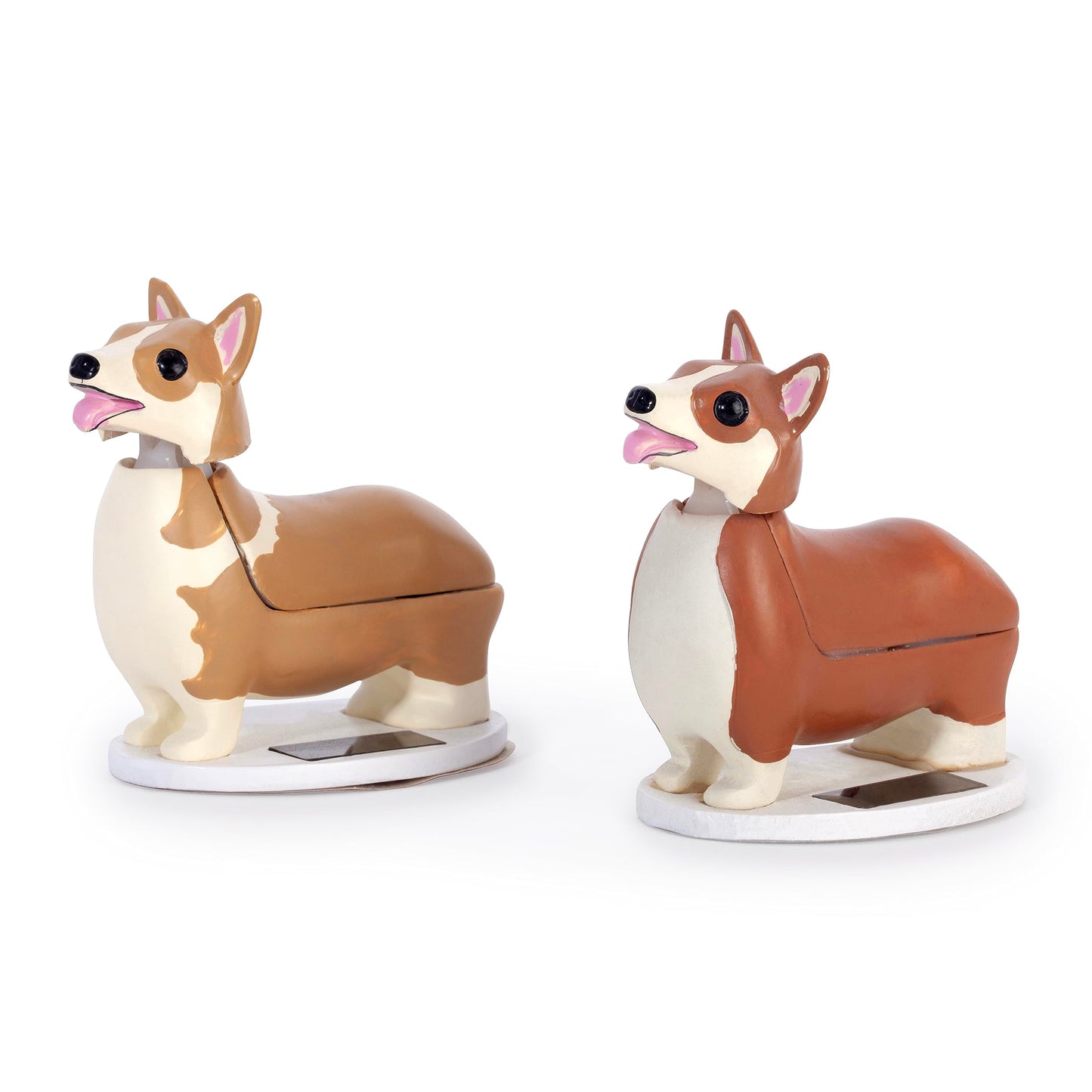 Perro corgi solar – Mueve la cabeza con energía adorable