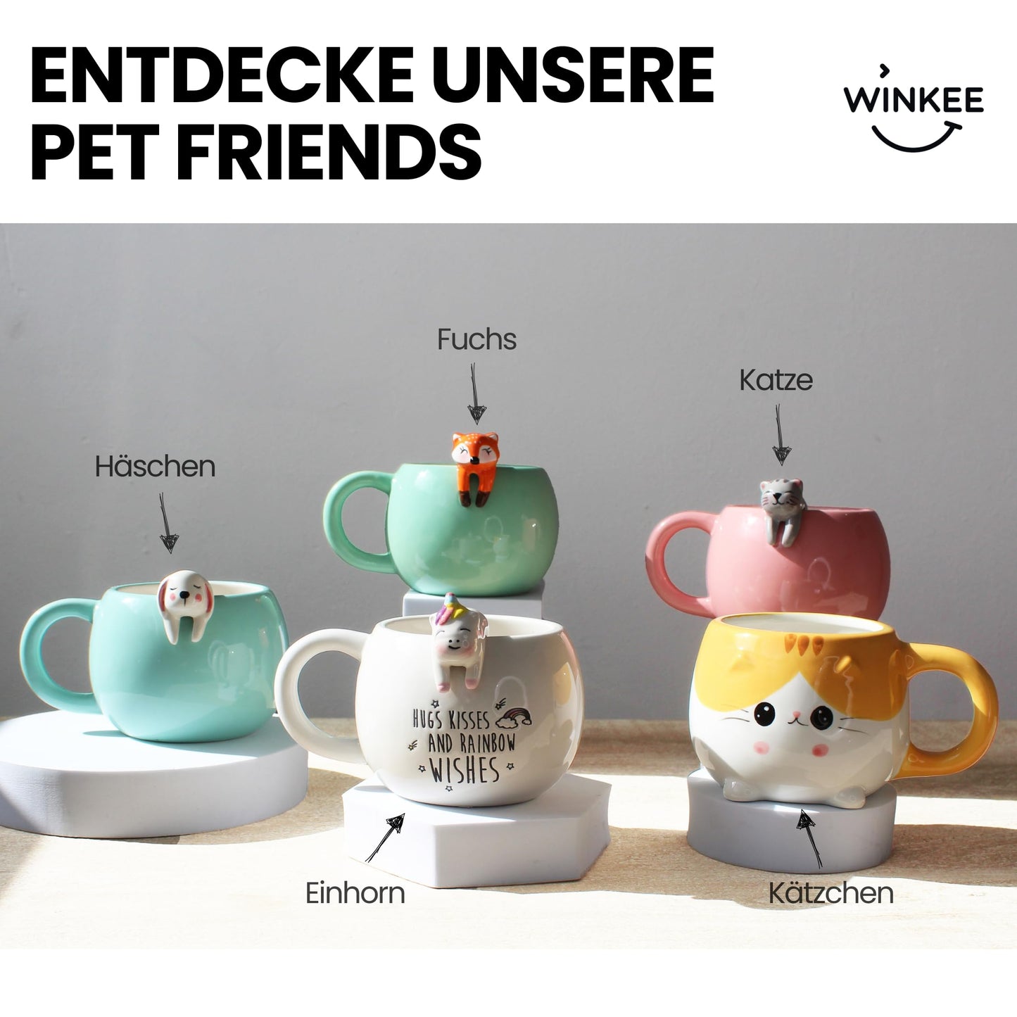 Taza zorro asomado – Café con patitas colgando