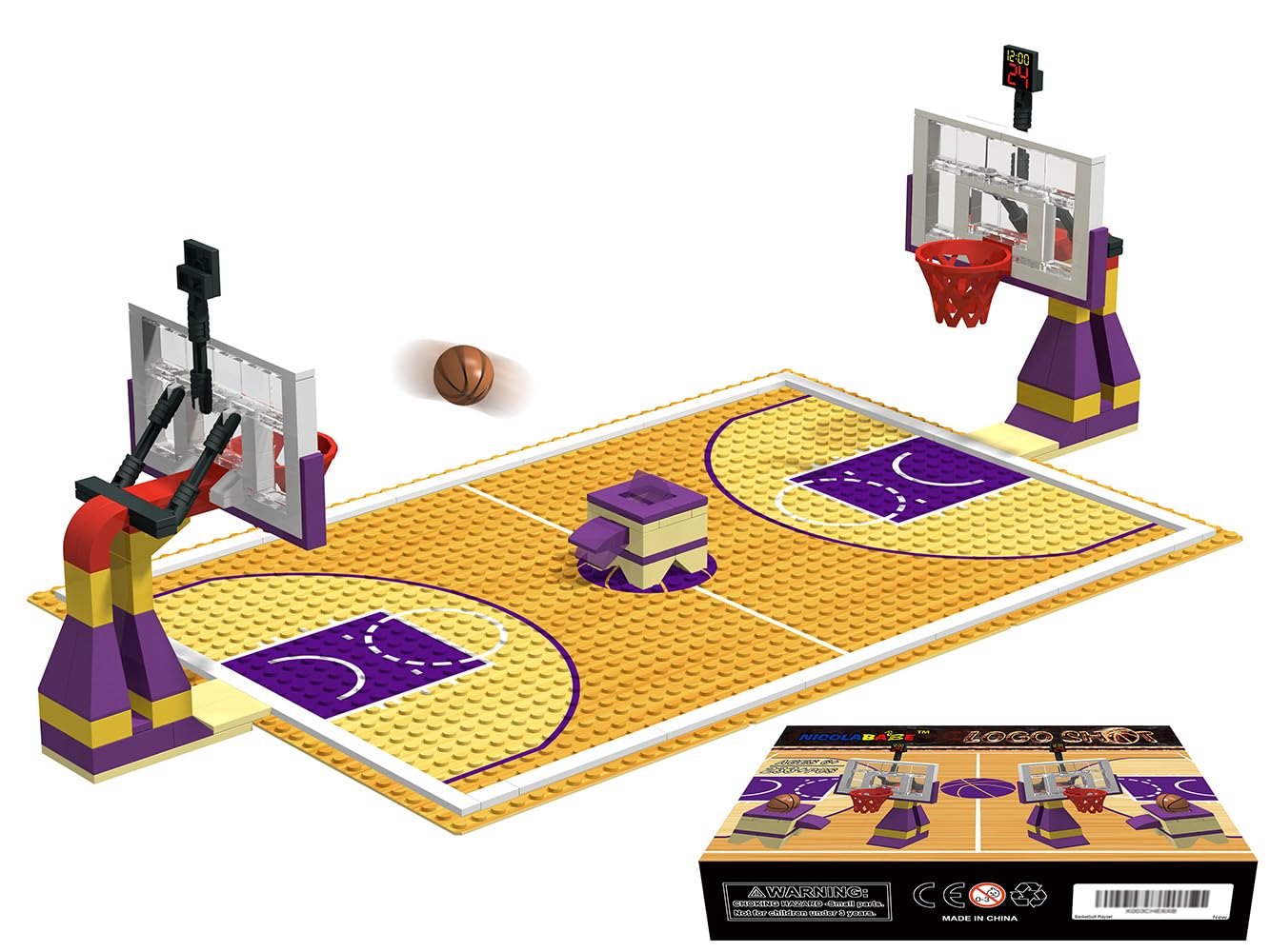 Mini Basket Pro – Cancha y lanzador compatibles con LEGO