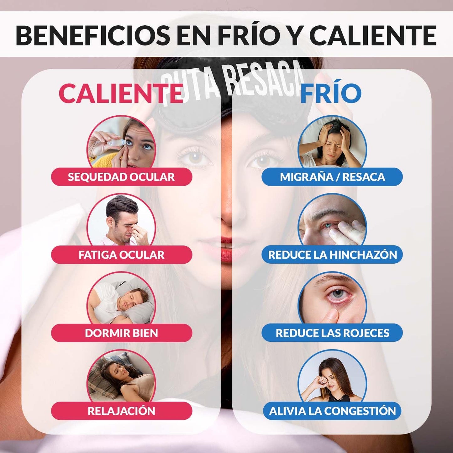 Antifaz P*ta resaca – Frío para ojos muy sufridos