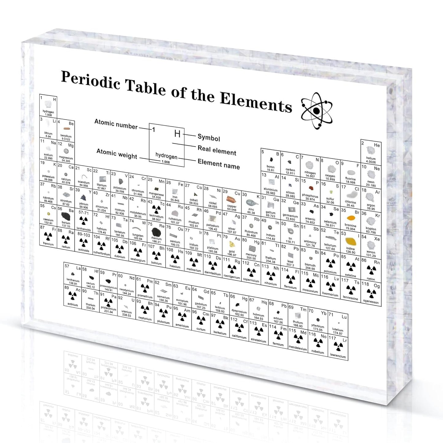 Tabla periódica con elementos auténticos – Cuando la ciencia se convierte en arte