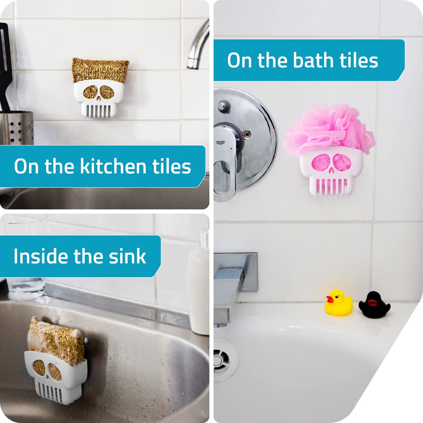 Soporte de esponja Brain Drain – Limpieza con mucho cerebro