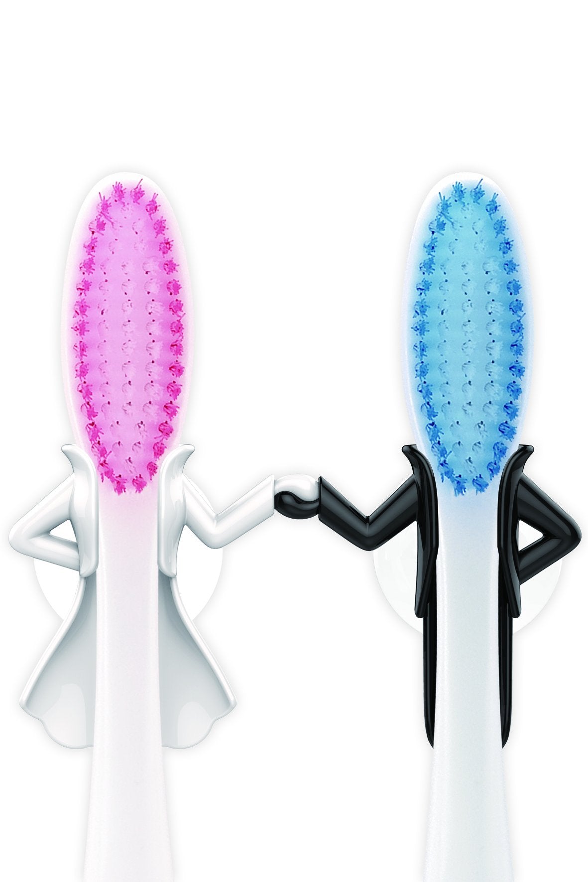 Soporte cepillos pareja – – Juntos hasta en el lavabo