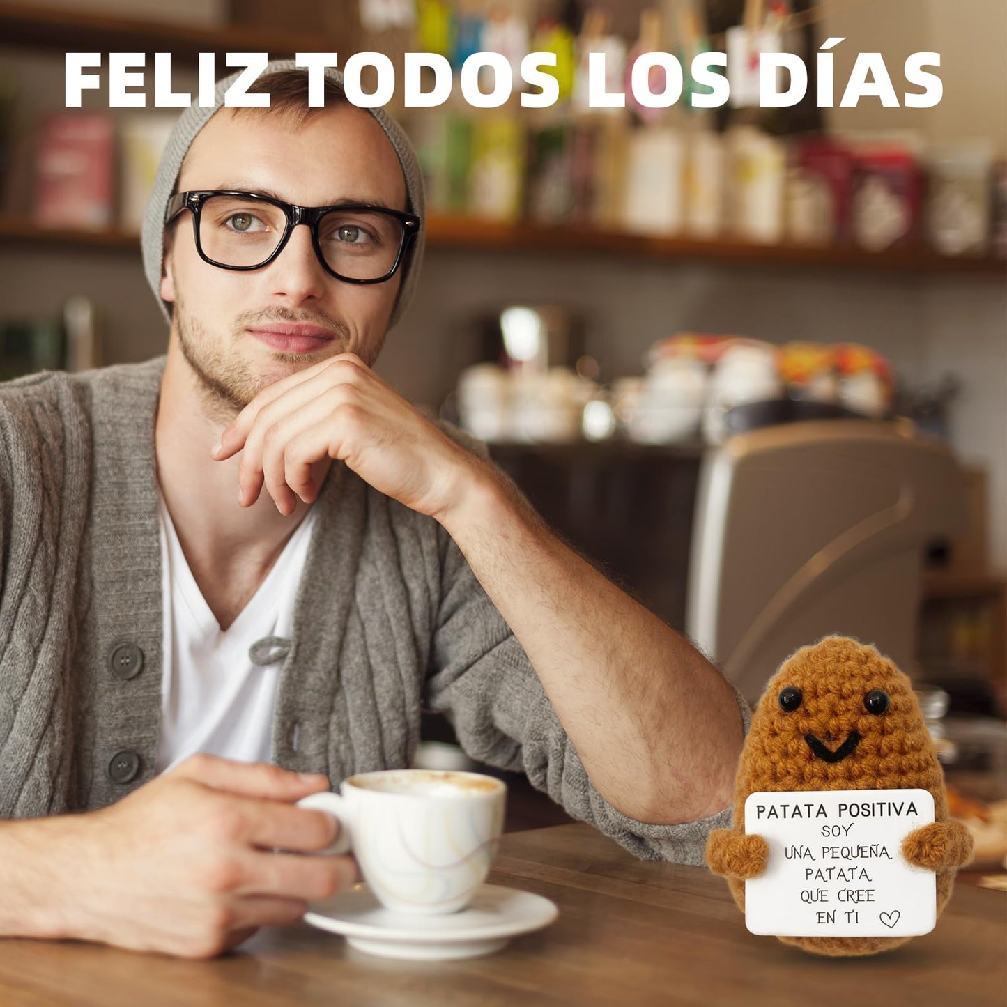 Patata positiva – Mensajes felices en una patata