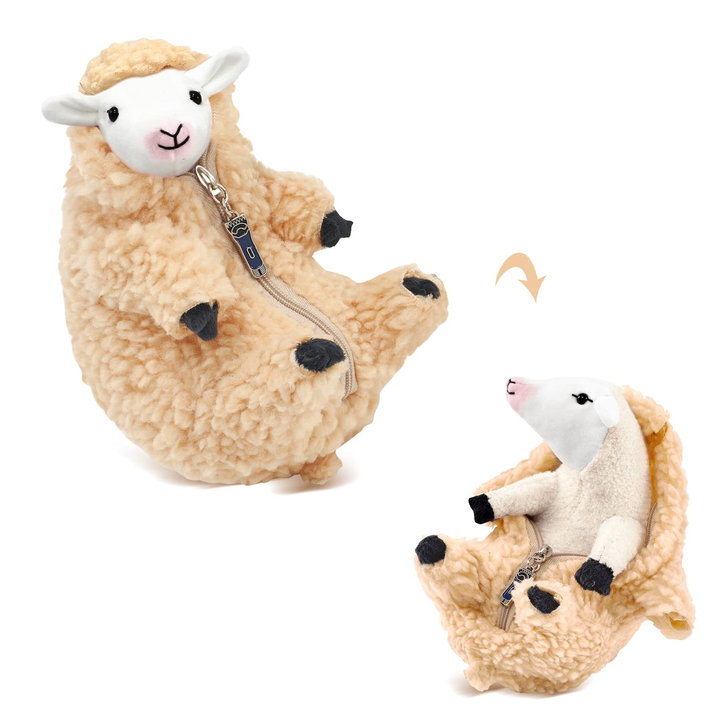 Peluche oveja desmontable – Una caricia que muda de lana