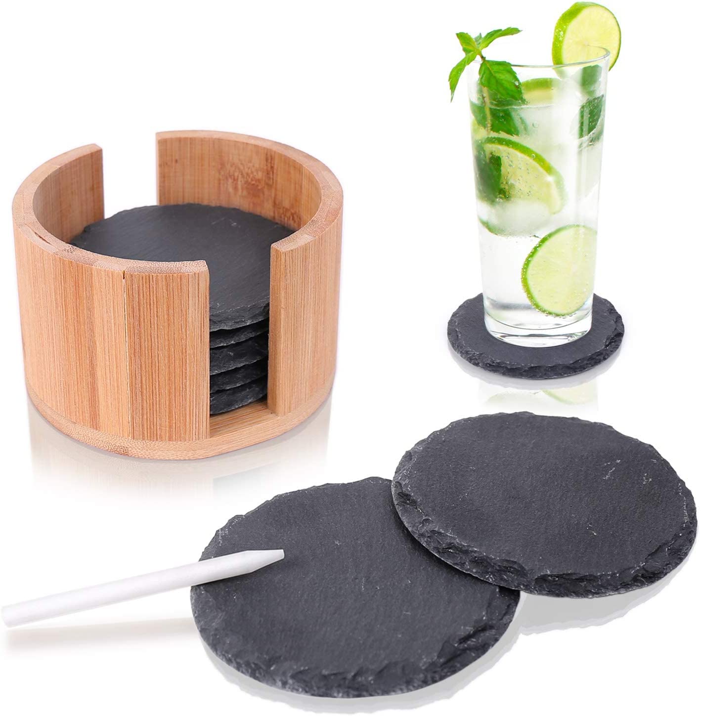 Posavasos de pizarra – Bebidas con tu firma