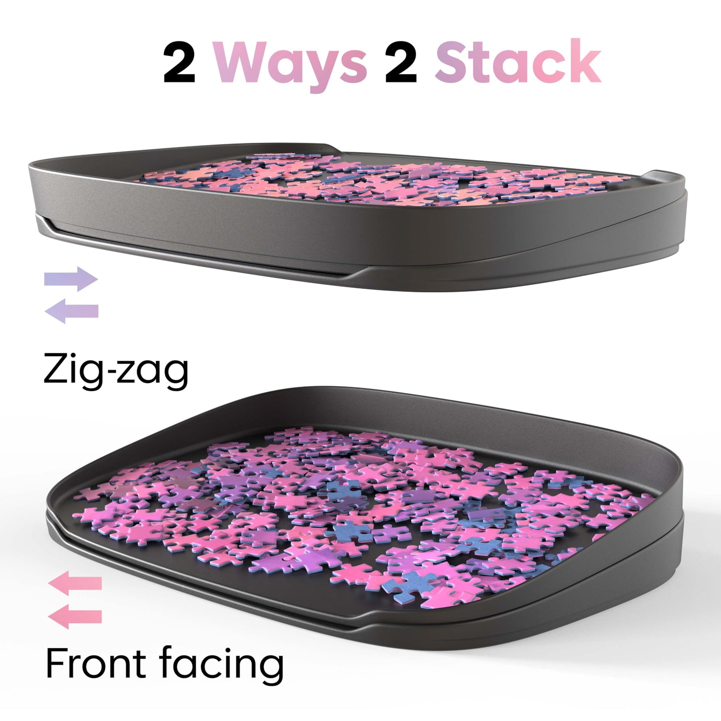 Bandejas apilables para puzzles – Piezas bajo control